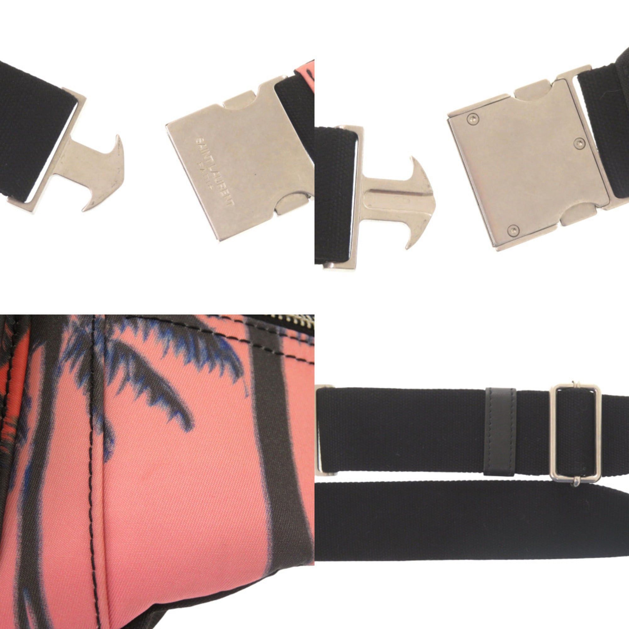 Saint Laurent Paris Excellent condition Saint Laurent Paris palm tree print 581375 nylon pink and orange body bag 0529 Size ONE SIZE - 8 Thumbnail