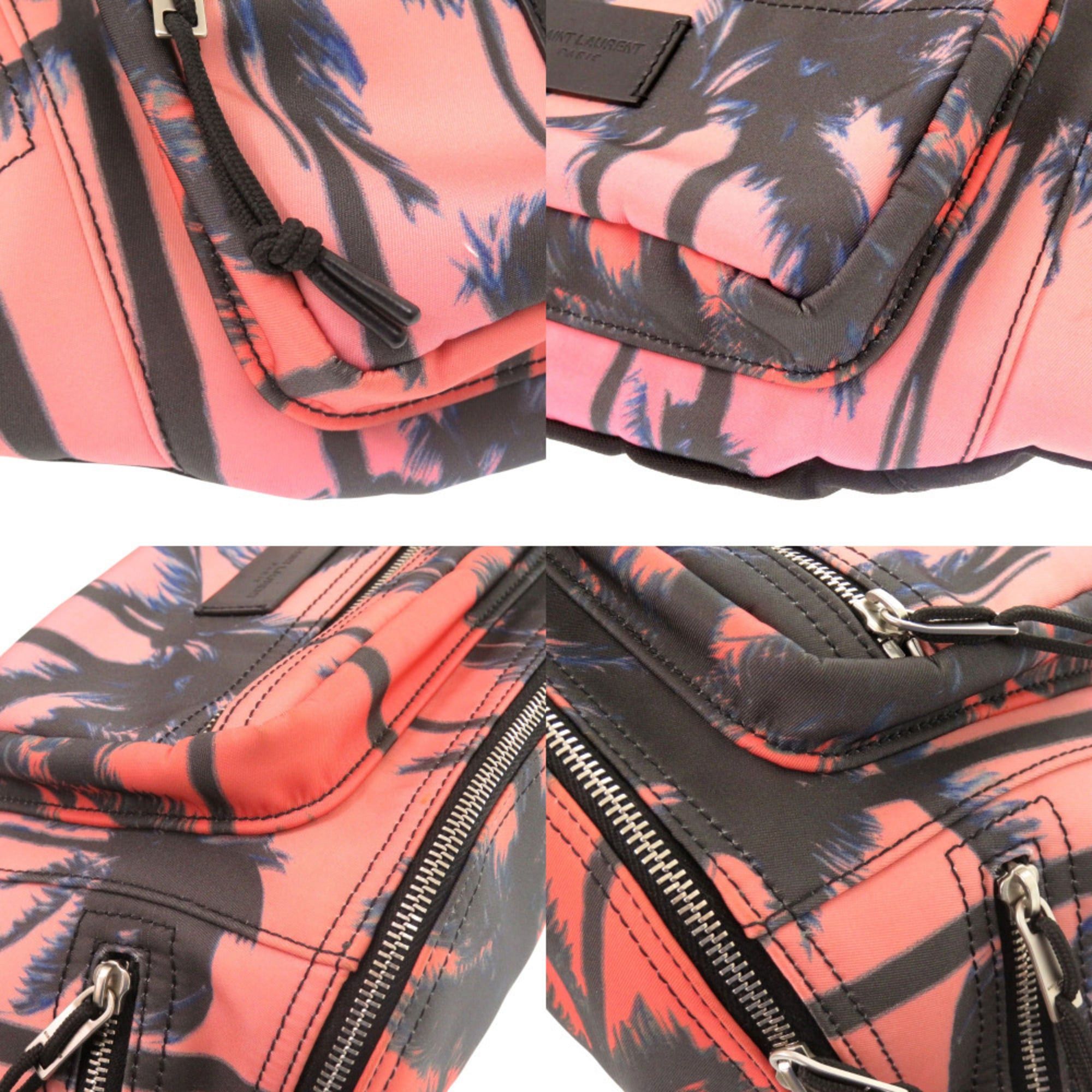 Saint Laurent Paris Excellent condition Saint Laurent Paris palm tree print 581375 nylon pink and orange body bag 0529 Size ONE SIZE - 7 Thumbnail