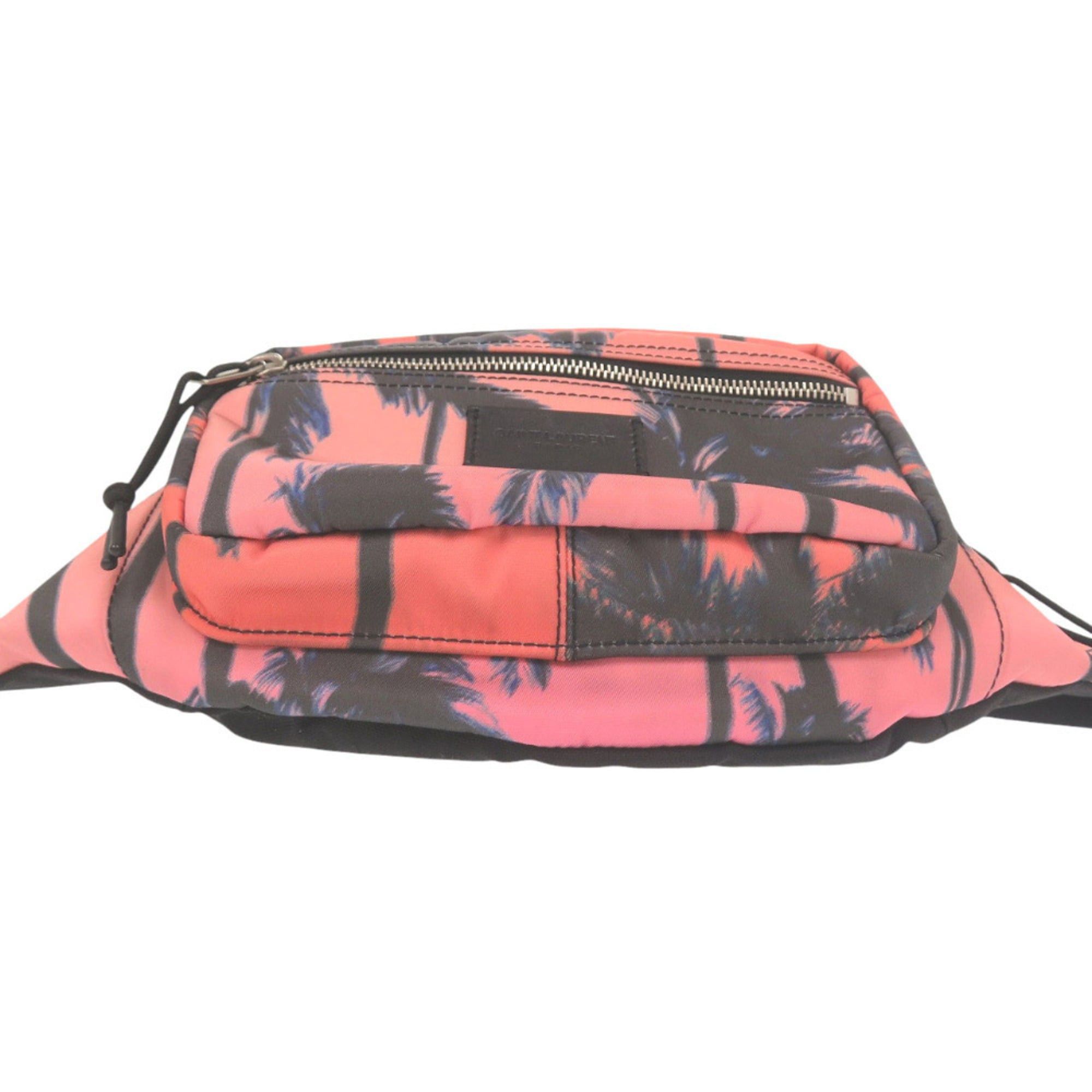 Saint Laurent Paris Excellent condition Saint Laurent Paris palm tree print 581375 nylon pink and orange body bag 0529 Size ONE SIZE - 2 Thumbnail