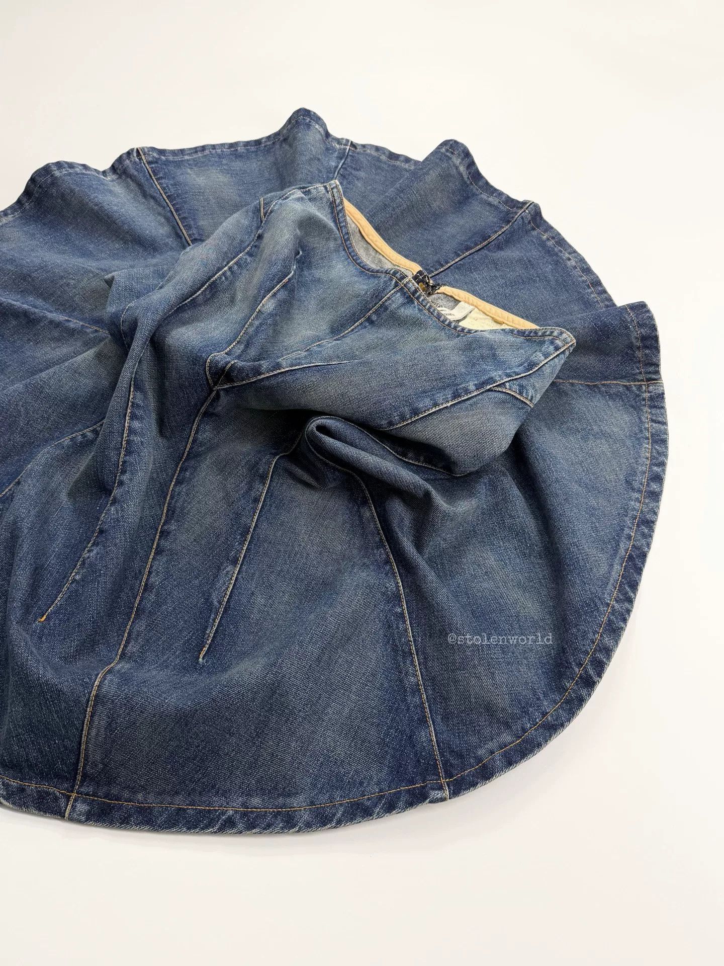 Junya Watanabe deconstructed denim flare skirt by junya watanabe Size 23" - 2 Thumbnail