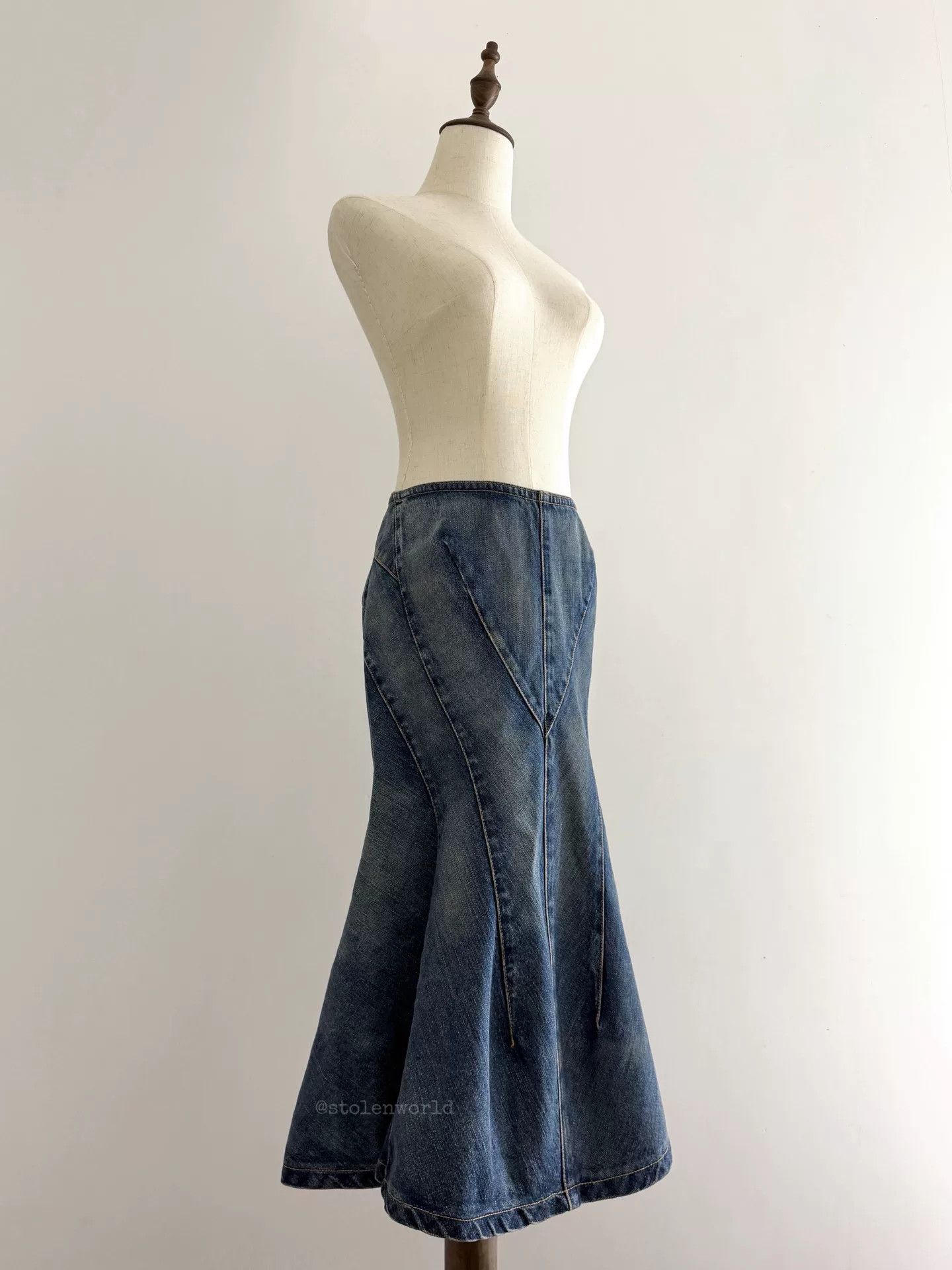 Junya Watanabe deconstructed denim flare skirt by junya watanabe Size 23" - 7 Thumbnail