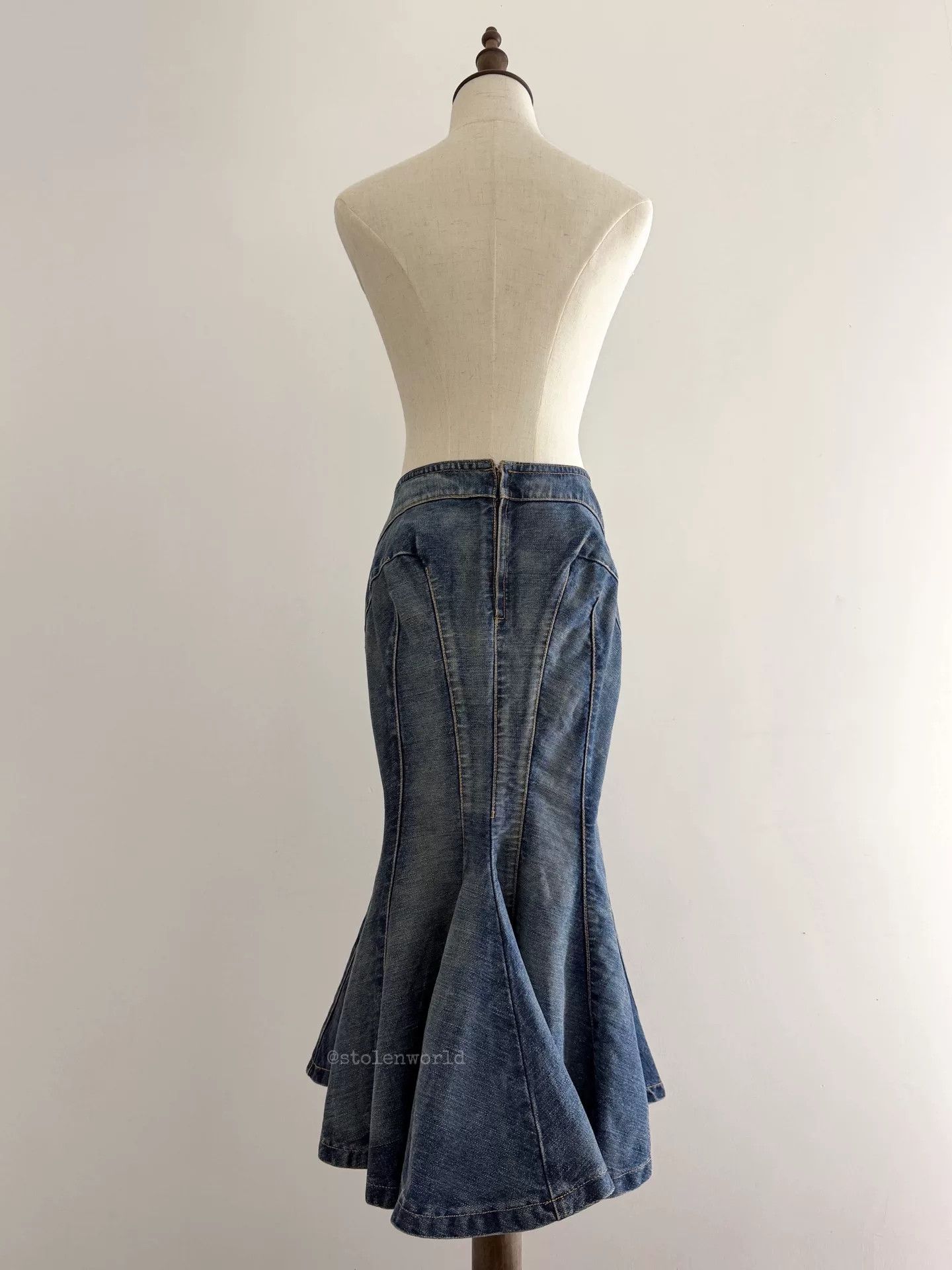 Junya Watanabe deconstructed denim flare skirt by junya watanabe Size 23" - 5 Thumbnail