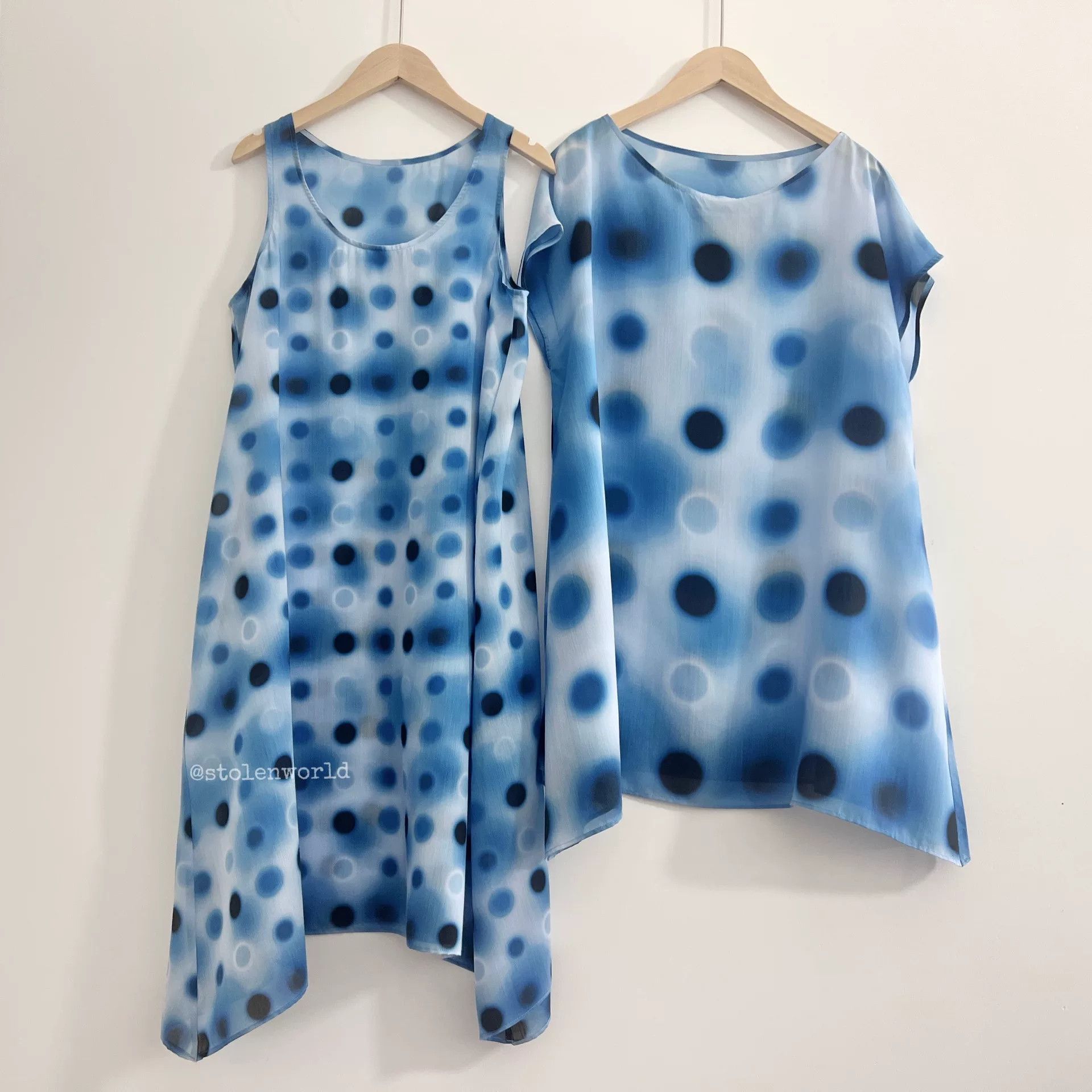 Issey Miyake issey miyake blue polka dot outfit set Size S / US 4 / IT 40 - 2 Thumbnail