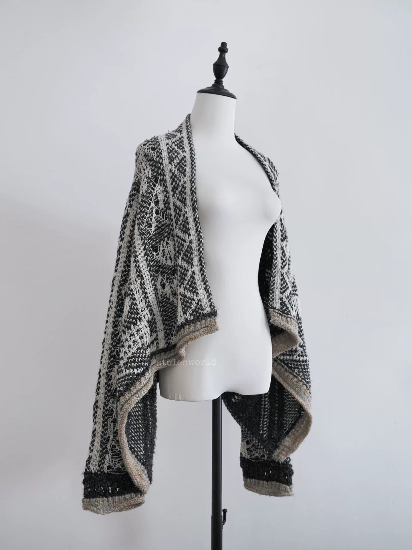 Issey Miyake wool knitted cardigan with unique pattern Size M / US 6-8 / IT 42-44 - 6 Thumbnail
