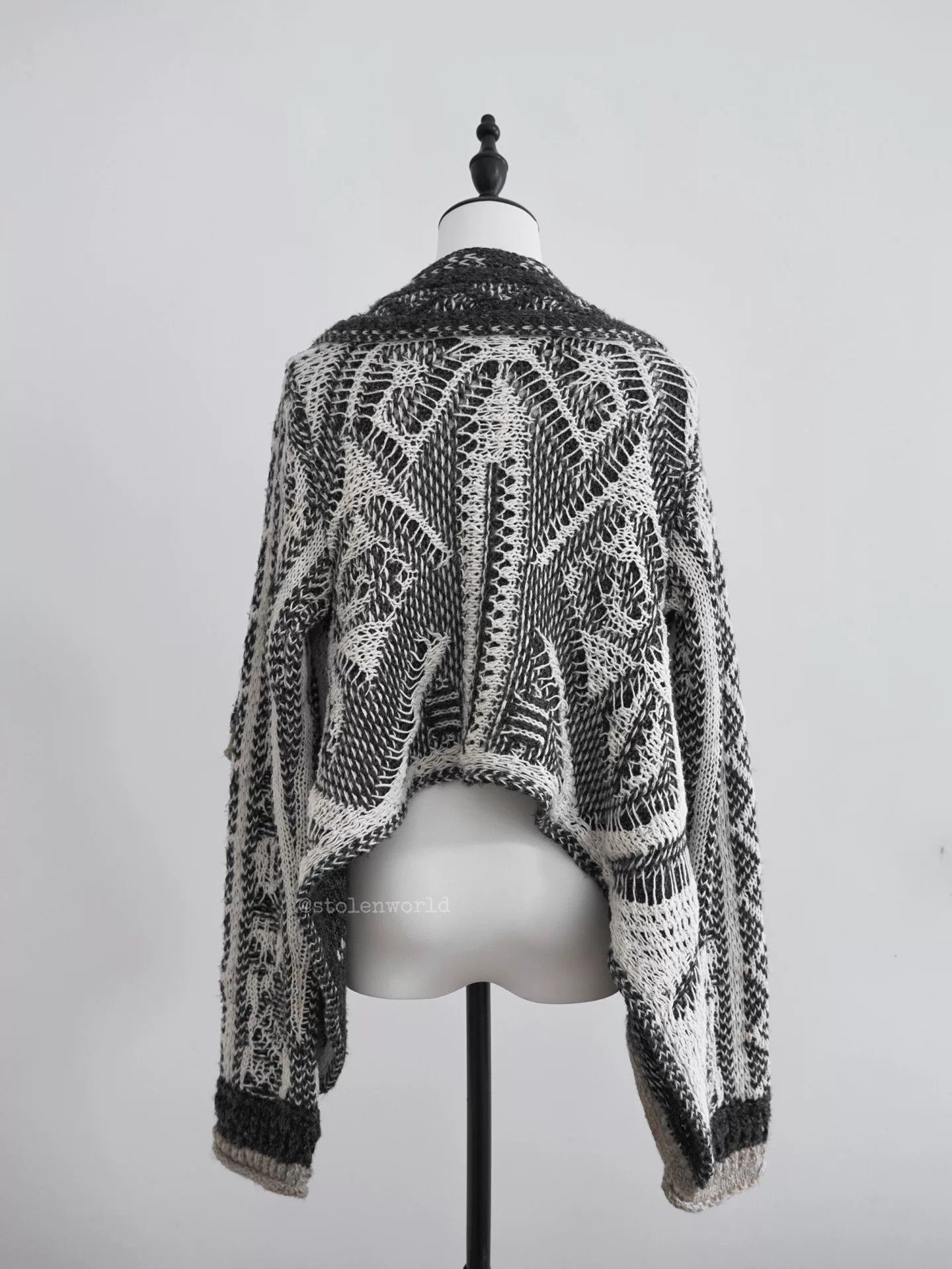 Issey Miyake wool knitted cardigan with unique pattern Size M / US 6-8 / IT 42-44 - 8 Thumbnail
