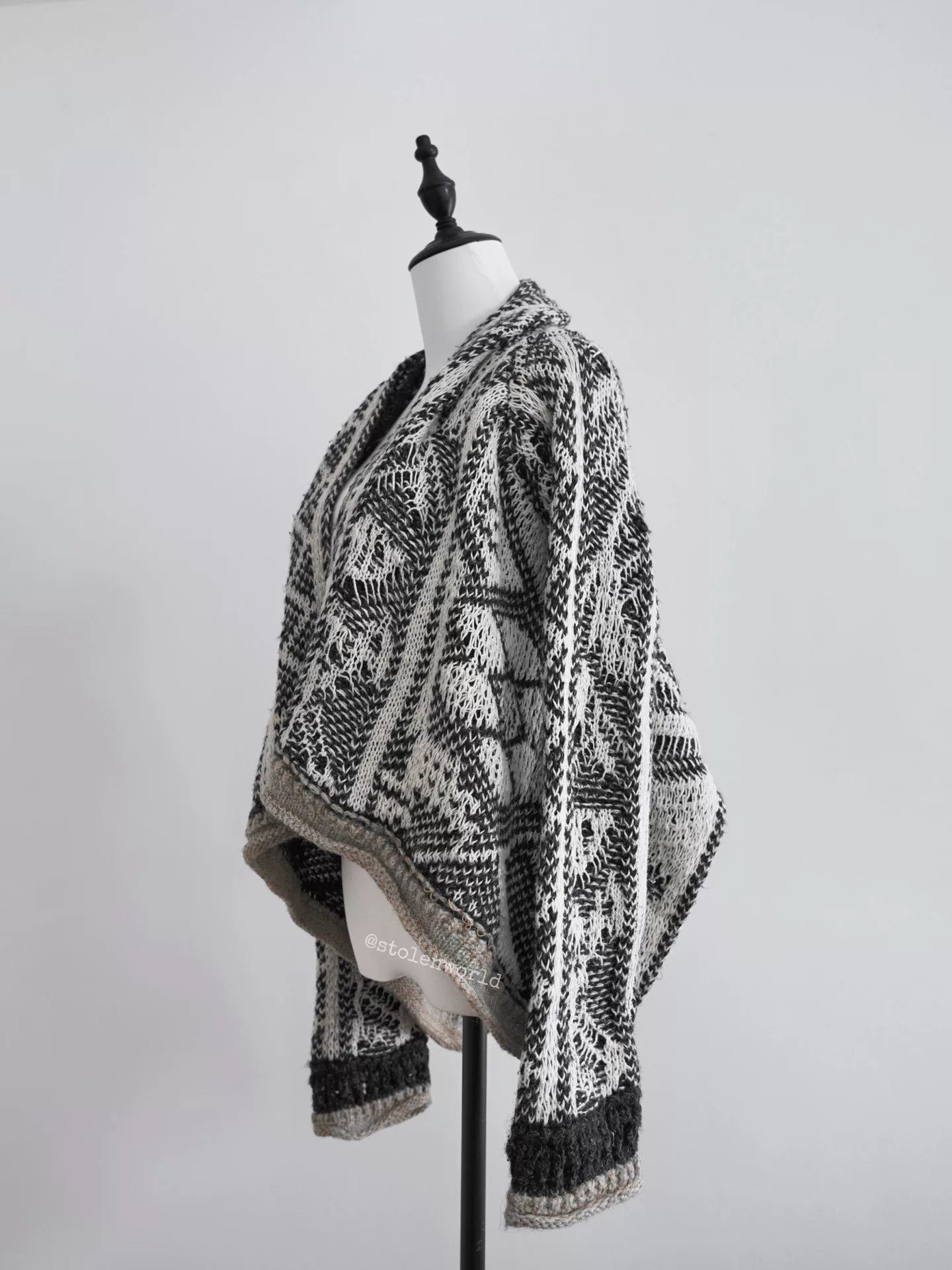 Issey Miyake wool knitted cardigan with unique pattern Size M / US 6-8 / IT 42-44 - 4 Thumbnail