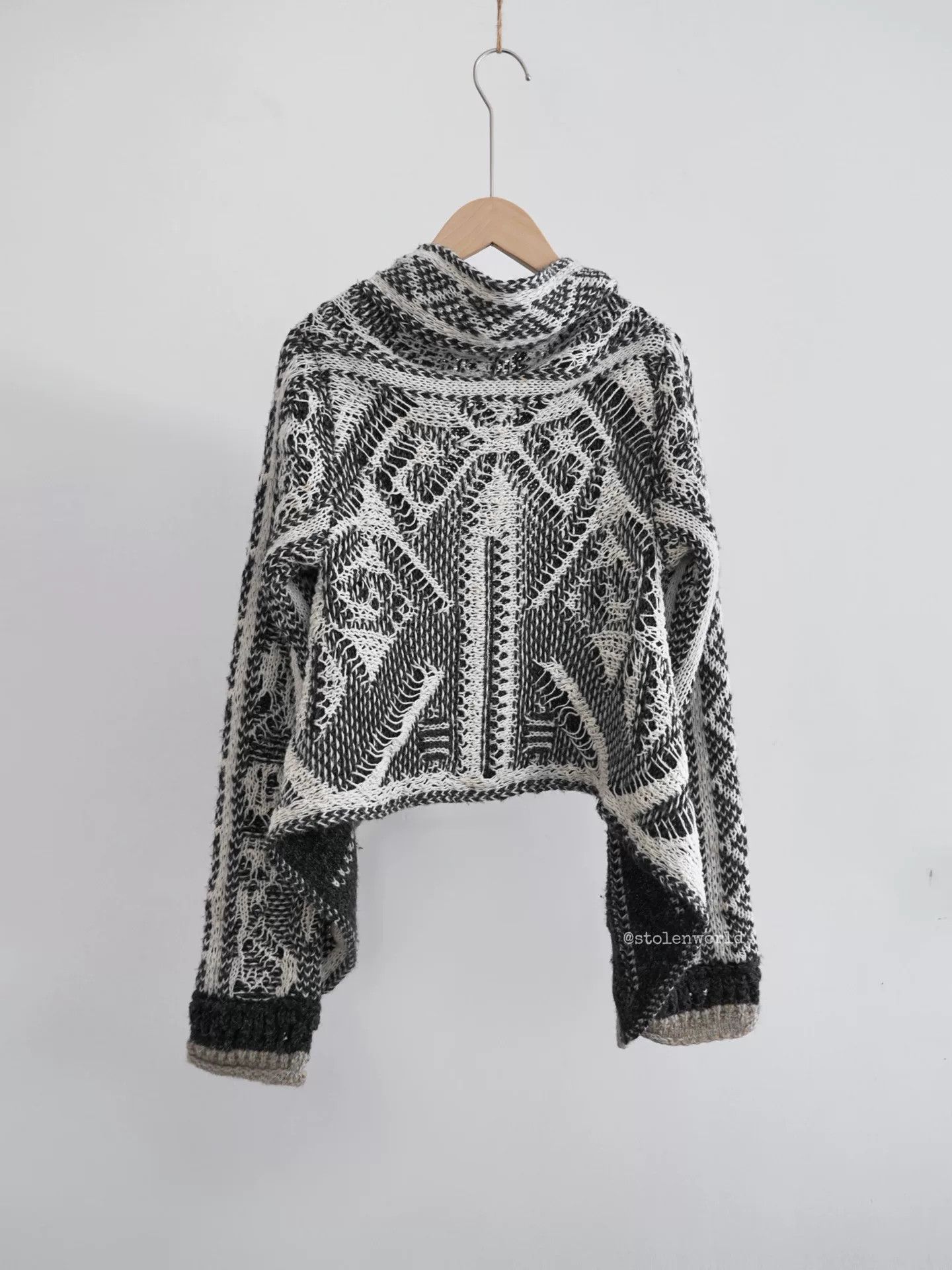 Issey Miyake wool knitted cardigan with unique pattern Size M / US 6-8 / IT 42-44 - 7 Thumbnail