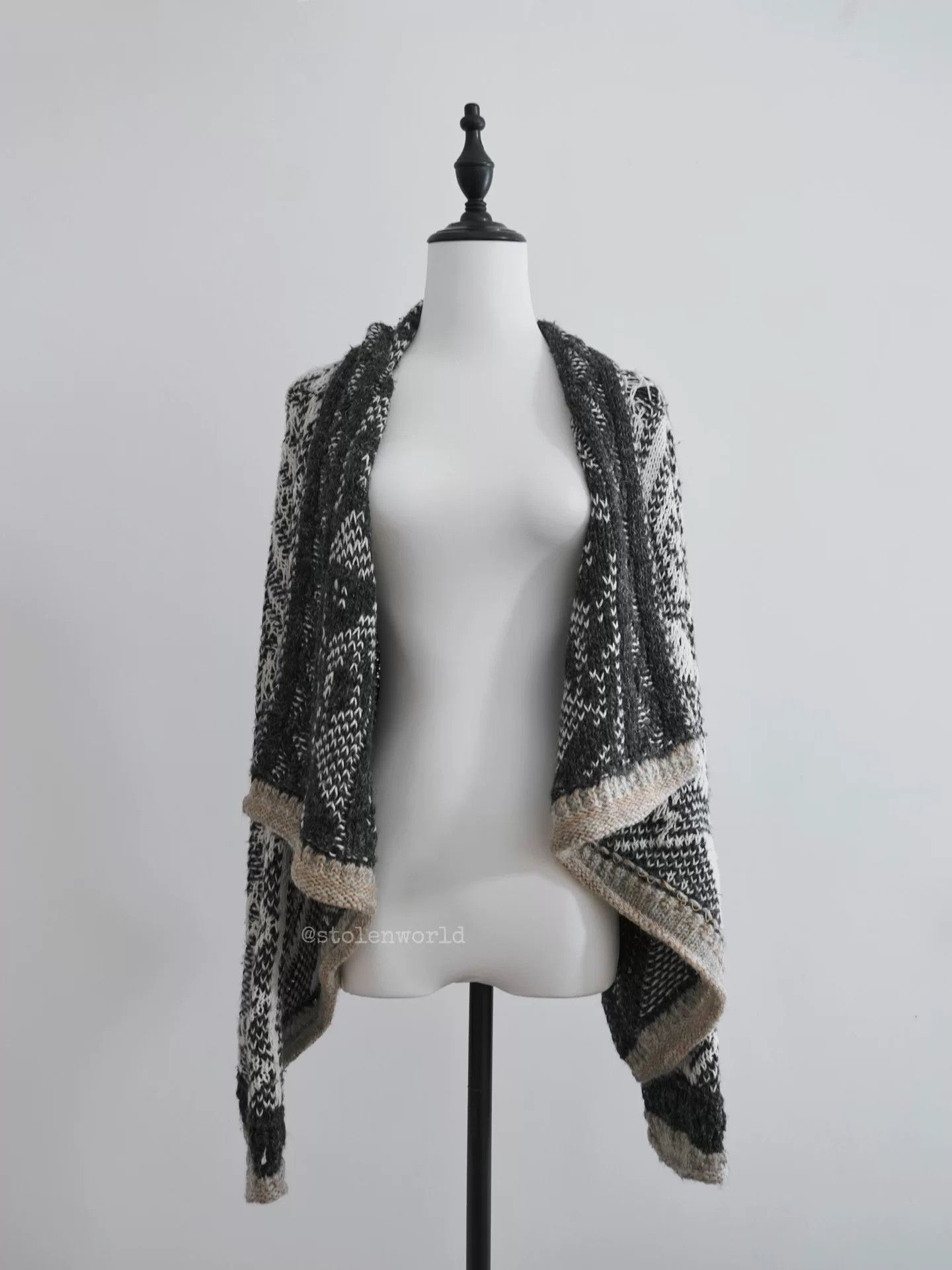 Issey Miyake wool knitted cardigan with unique pattern Size M / US 6-8 / IT 42-44 - 5 Thumbnail