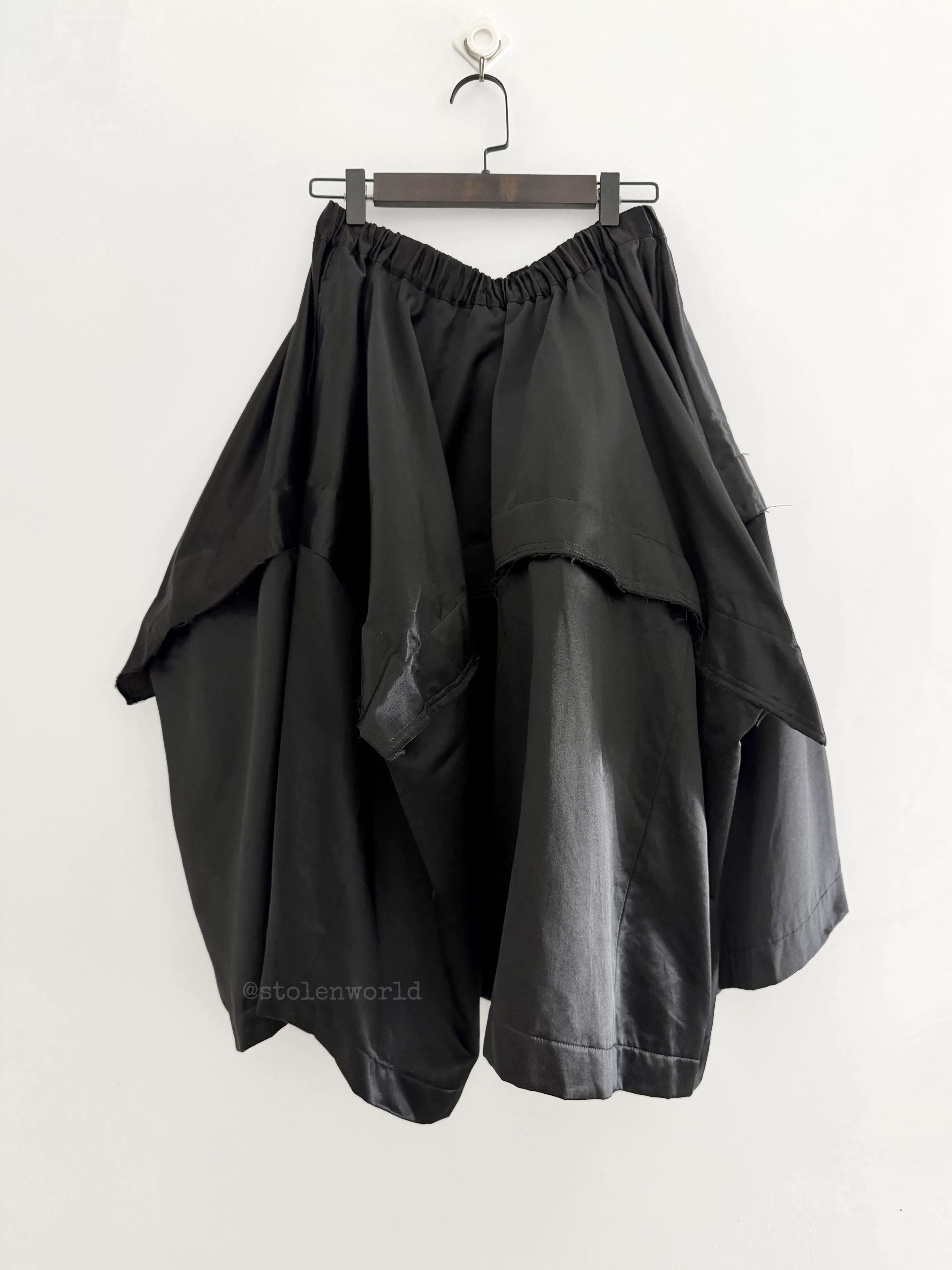 Comme des Garcons unique structured hemline black skirt Size 23" - 2 Thumbnail