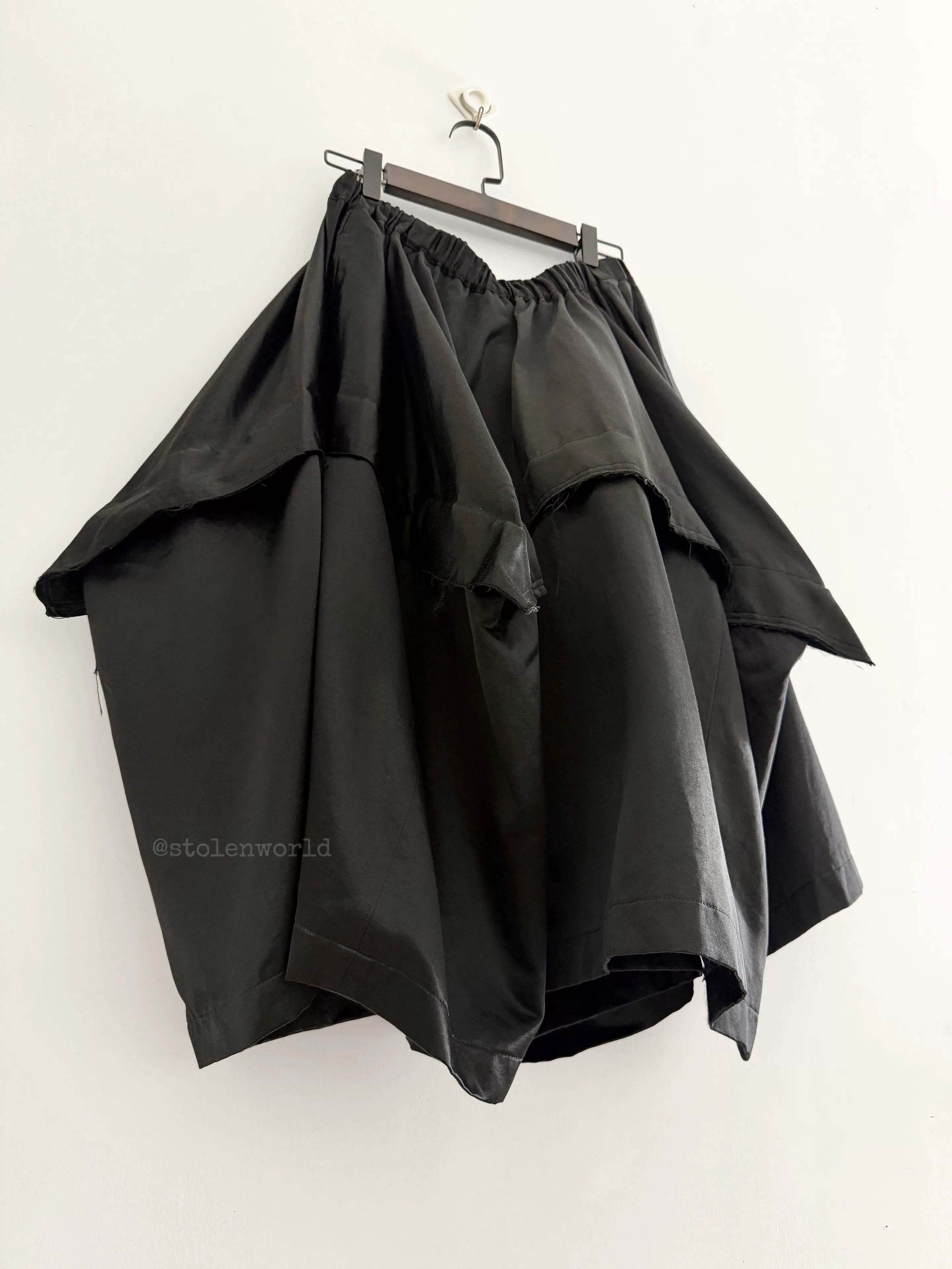 Comme des Garcons unique structured hemline black skirt Size 23" - 3 Thumbnail