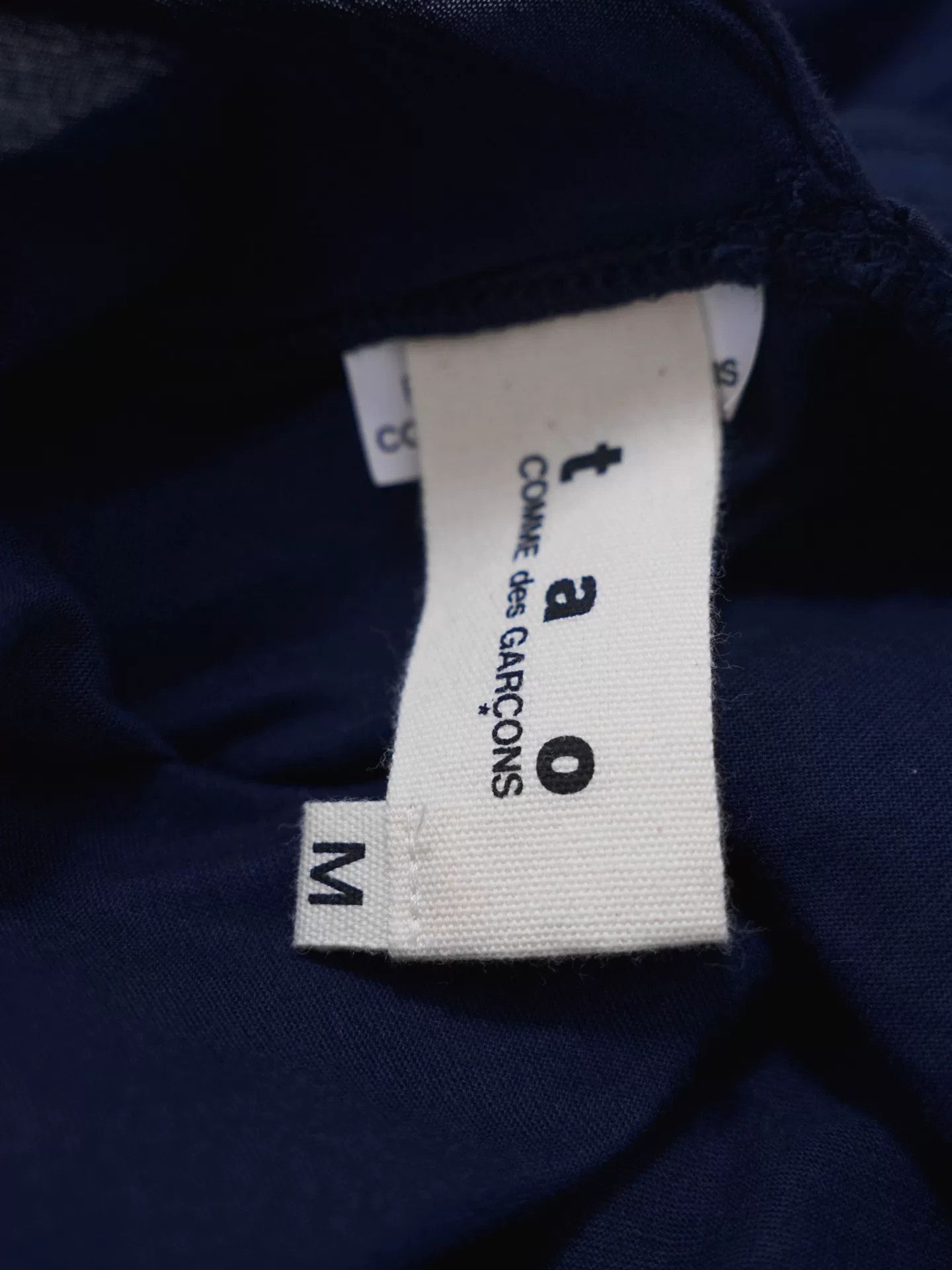 Comme des Garcons navy tie-front blouse with lace details Size M / US 6-8 / IT 42-44 - 8 Thumbnail