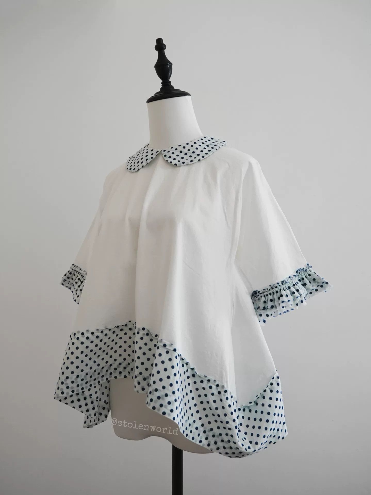 Comme des Garcons cute polka dot cotton top Size S / US 4 / IT 40 - 2 Thumbnail