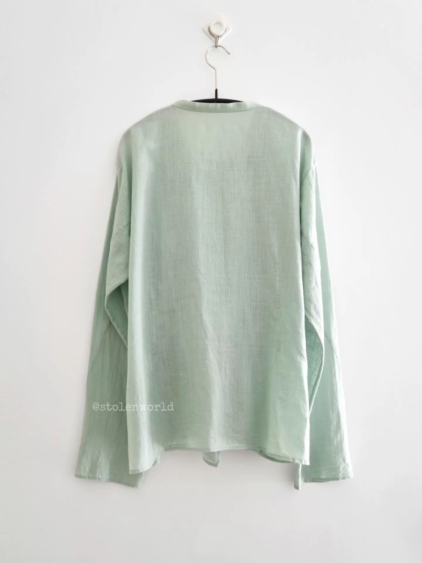 Issey Miyake Issey Miyake Haat Mint Green Blouse Size M / US 6-8 / IT 42-44 - 3 Thumbnail