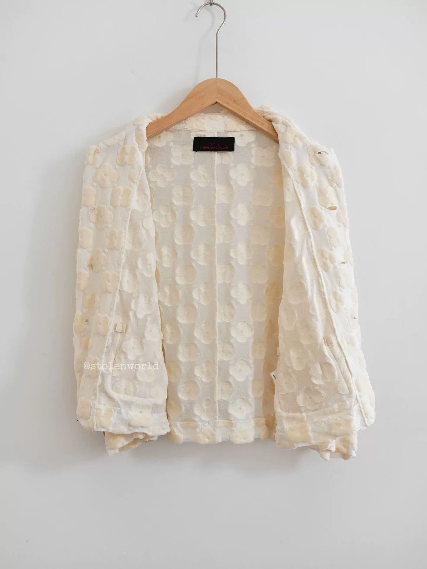Comme des Garcons comme des garcons cream floral outerwear Size M / US 6-8 / IT 42-44 - 2 Thumbnail