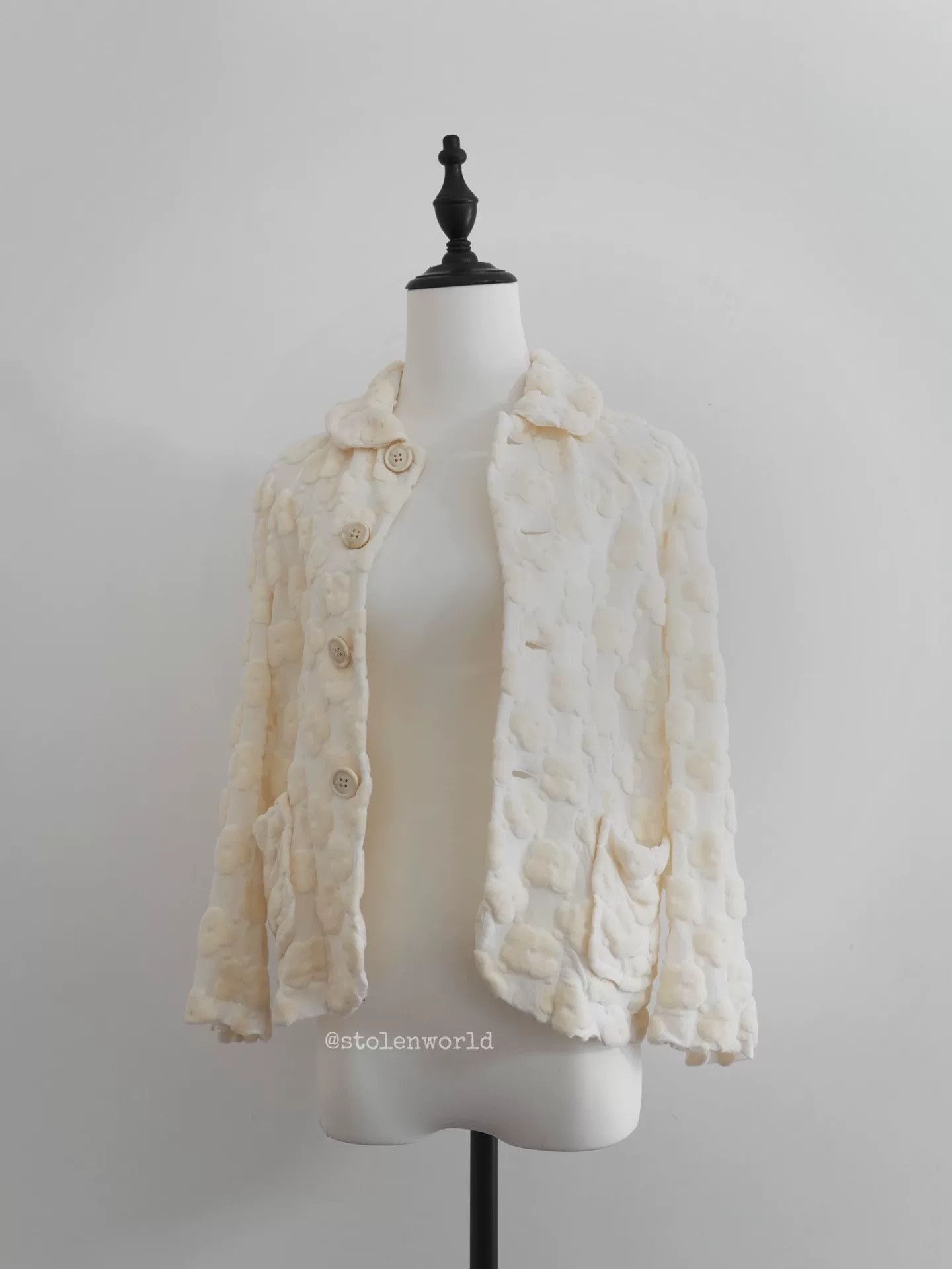 Comme des Garcons comme des garcons cream floral outerwear Size M / US 6-8 / IT 42-44 - 6 Thumbnail