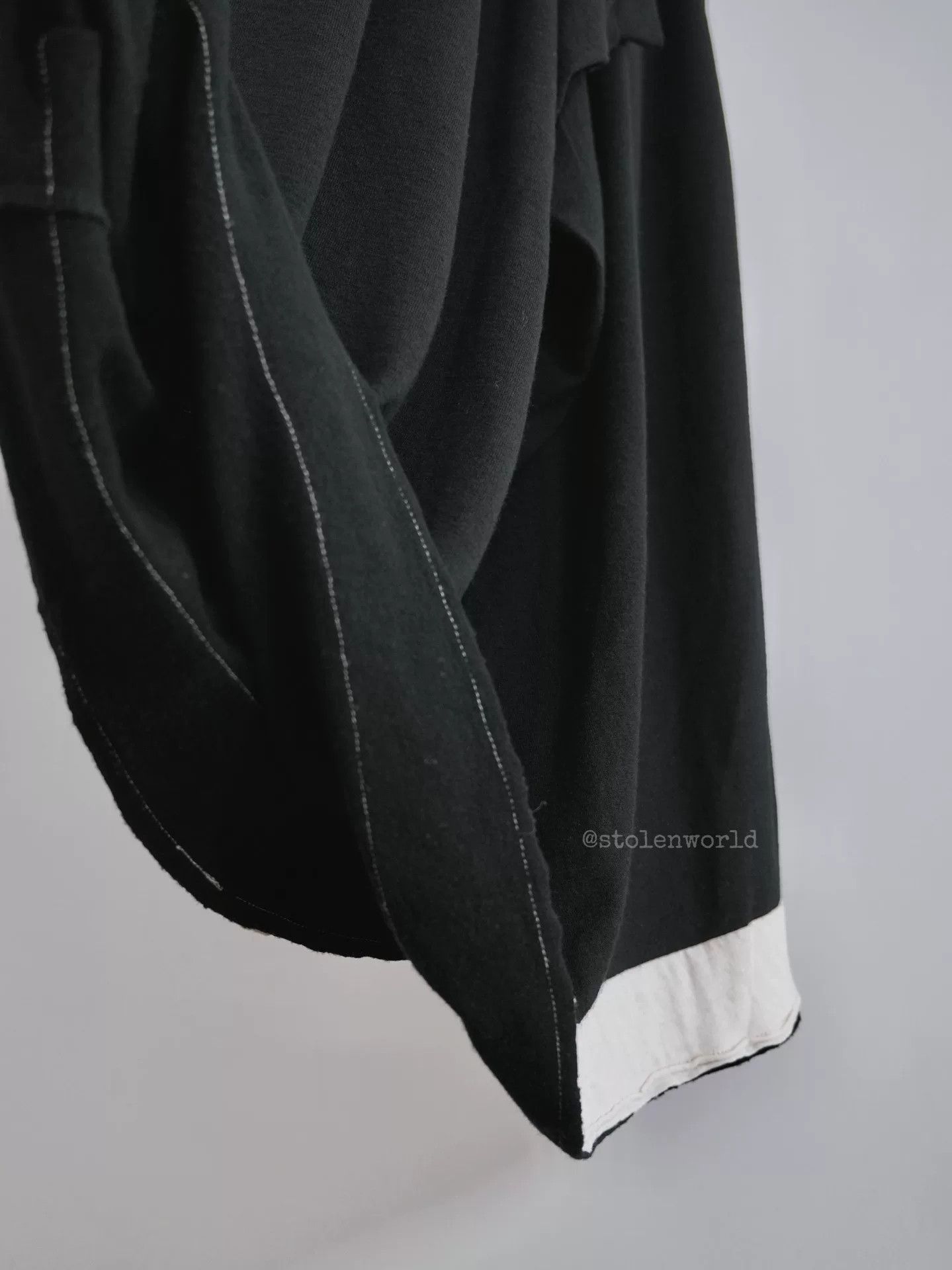 Y's black knitted wool skirt with drawstring Size 23" - 5 Thumbnail