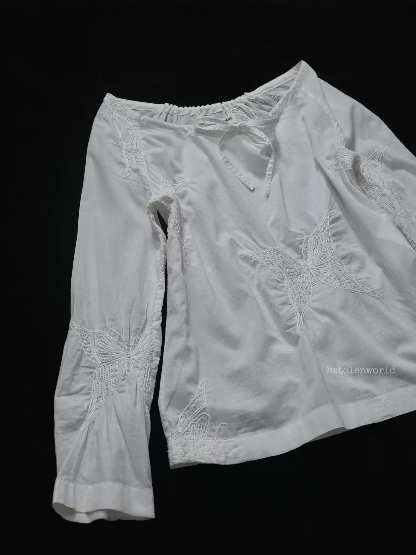 Junya Watanabe Junya Watanabe Butterfly Embroidered Top Size S / US 4 / IT 40 - 2 Thumbnail