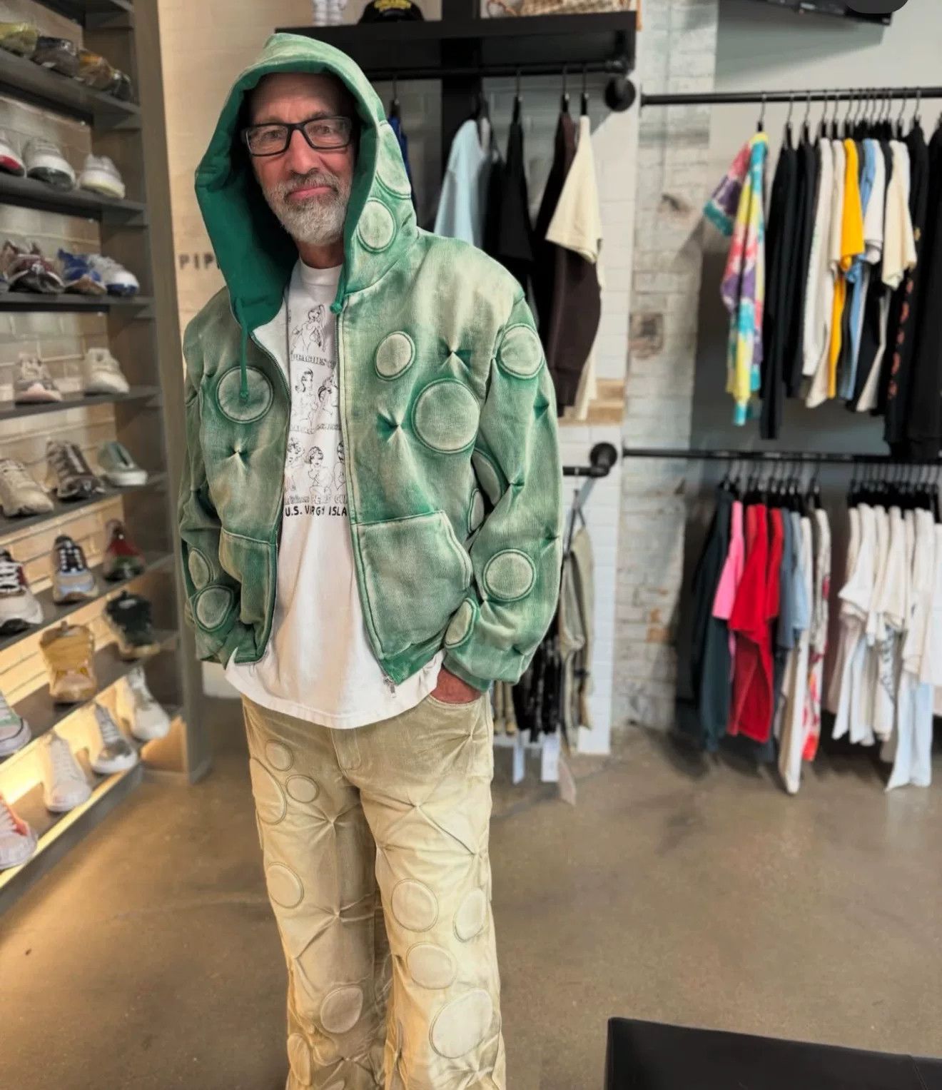 Bad Son padded green hoodie with boxy fit Size XL / US 12-14 / IT 48-50 - 8 Thumbnail