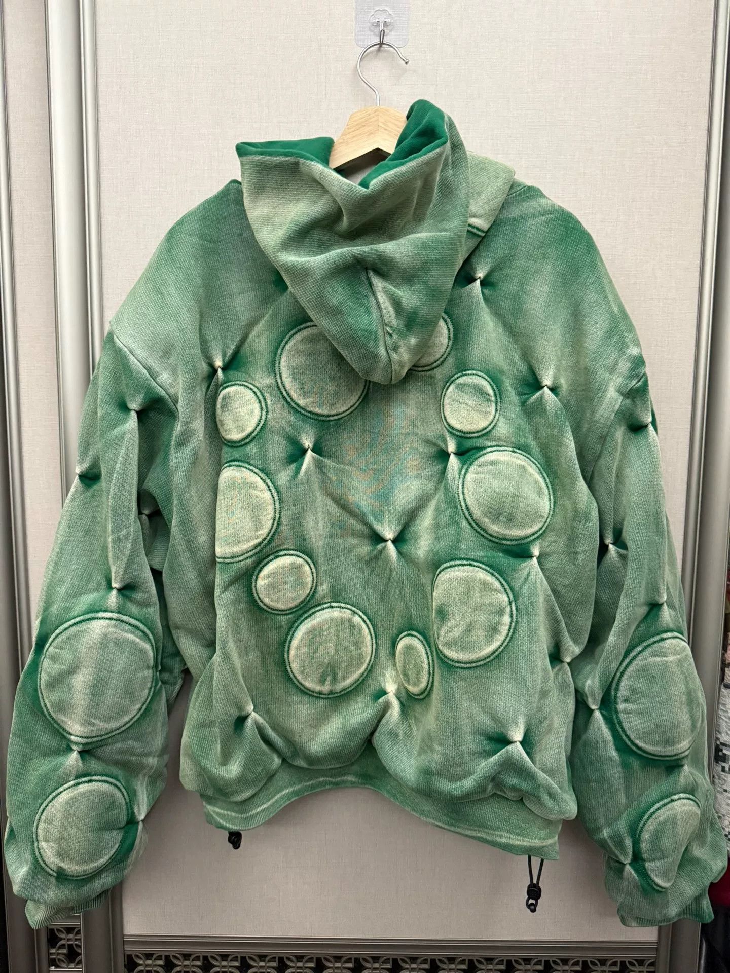 Bad Son padded green hoodie with boxy fit Size XL / US 12-14 / IT 48-50 - 2 Thumbnail