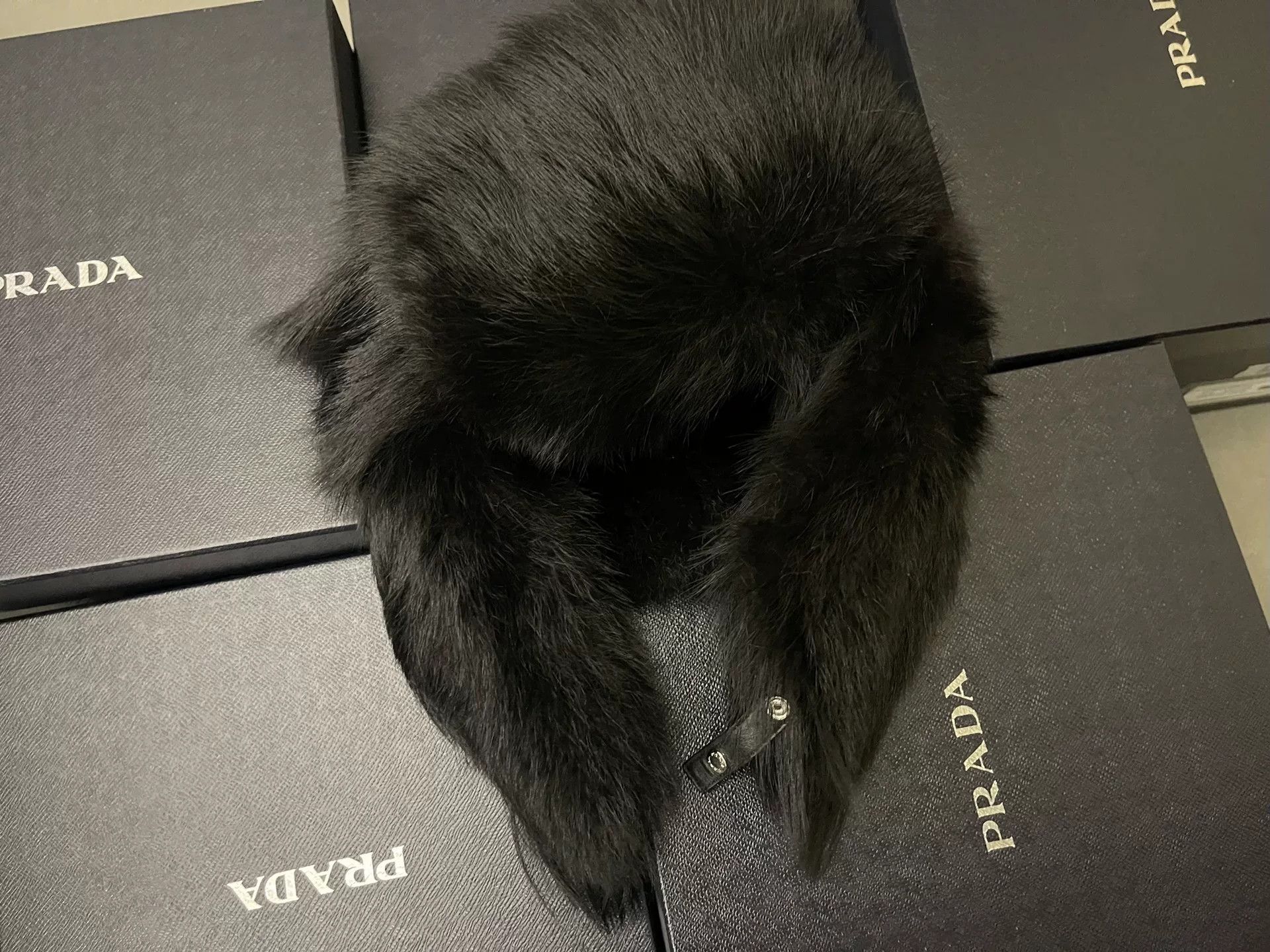 Prada prada black wool aviator hat Size ONE SIZE - 6 Thumbnail