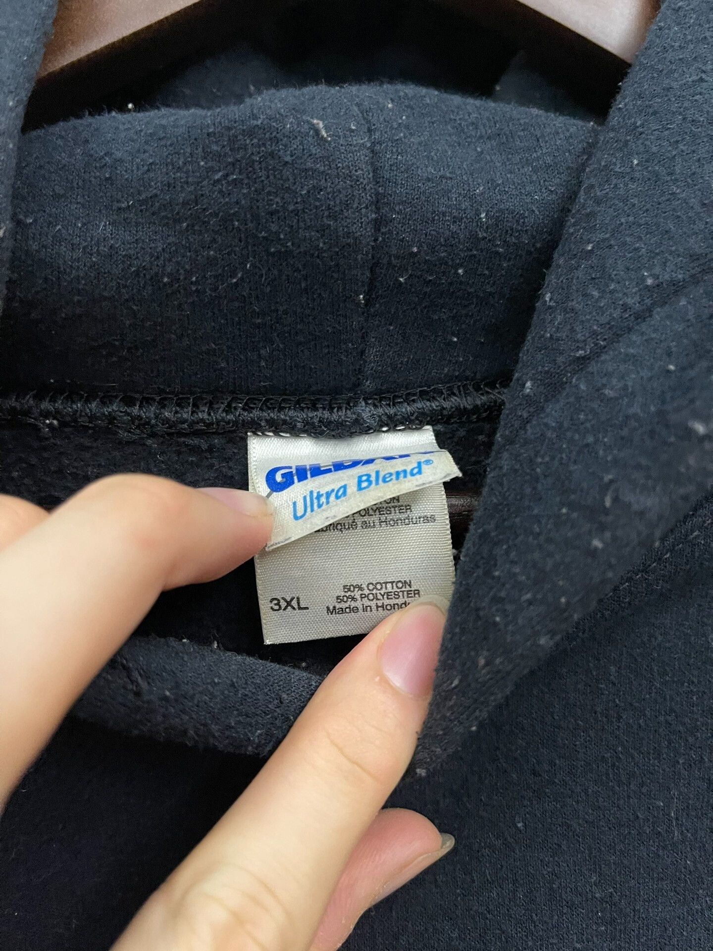 Vintage vintage black hooded sweatshirt with logo Size US XXL / EU 58 / 5 - 4 Thumbnail