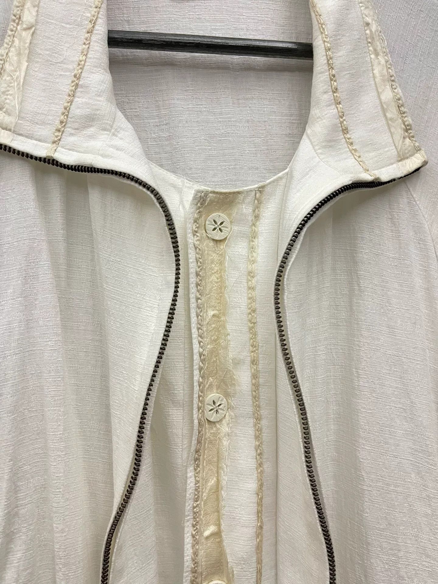Hyein Seo hyein seo lightweight linen jacket with fringe Size S / US 4 / IT 40 - 4 Thumbnail