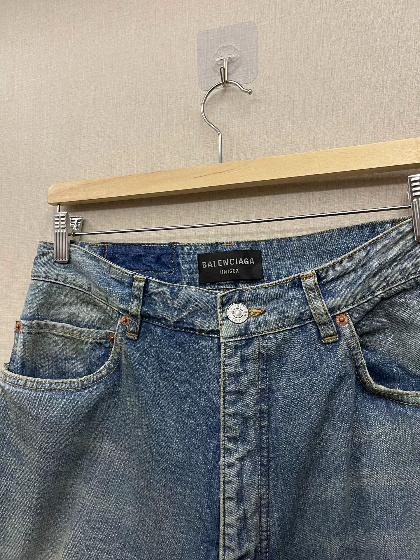 Balenciaga balenciaga baggy wide-leg denim pants Size 22" - 6 Thumbnail