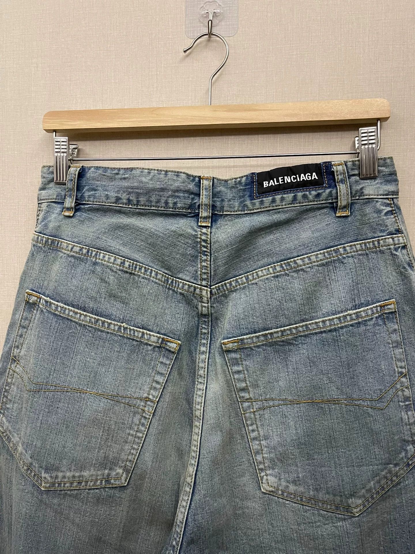 Balenciaga balenciaga baggy wide-leg denim pants Size 22" - 7 Thumbnail