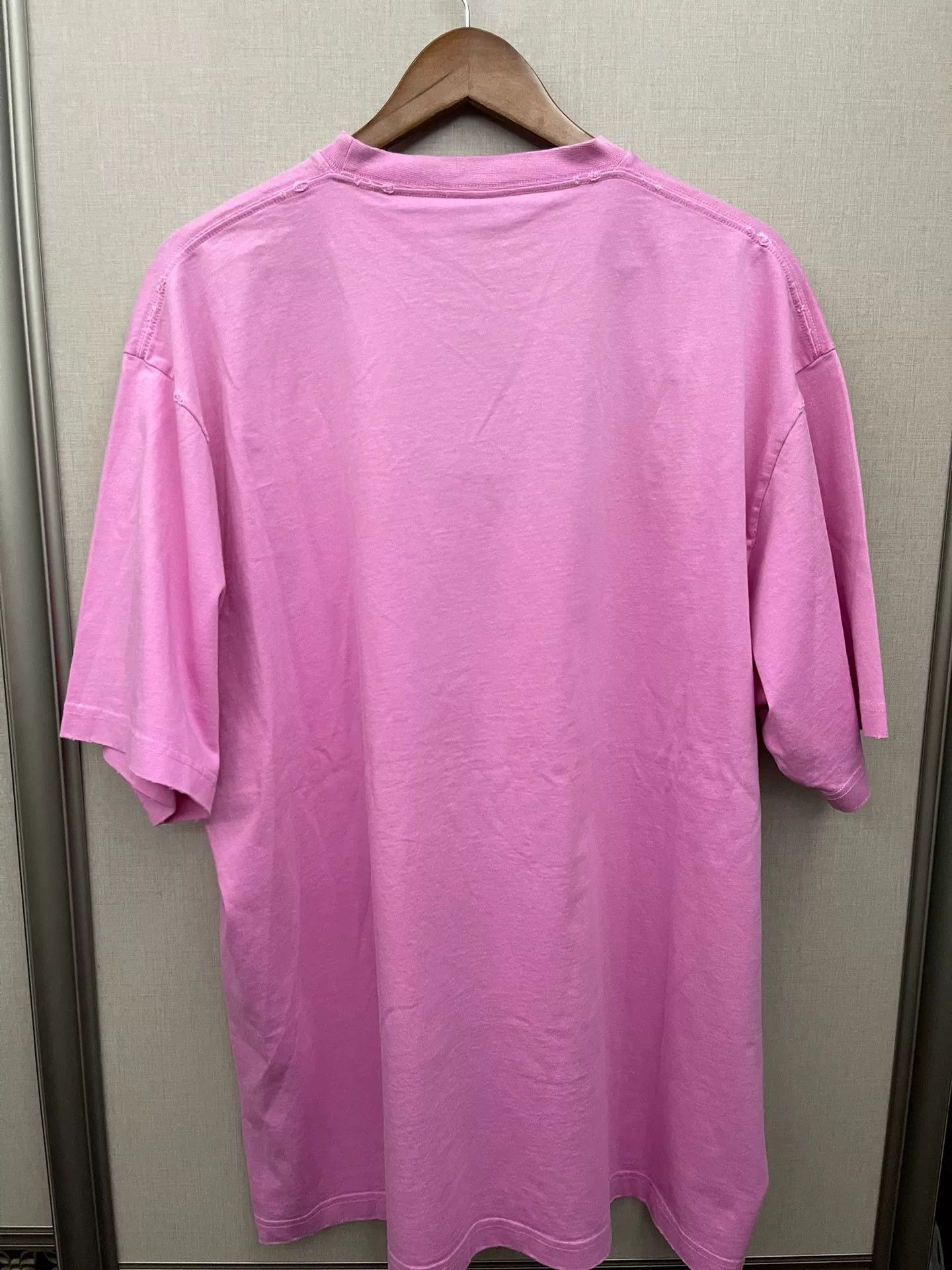 Balenciaga balenciaga pink logo short sleeve t-shirt Size US S / EU 44-46 / 1 - 2 Thumbnail