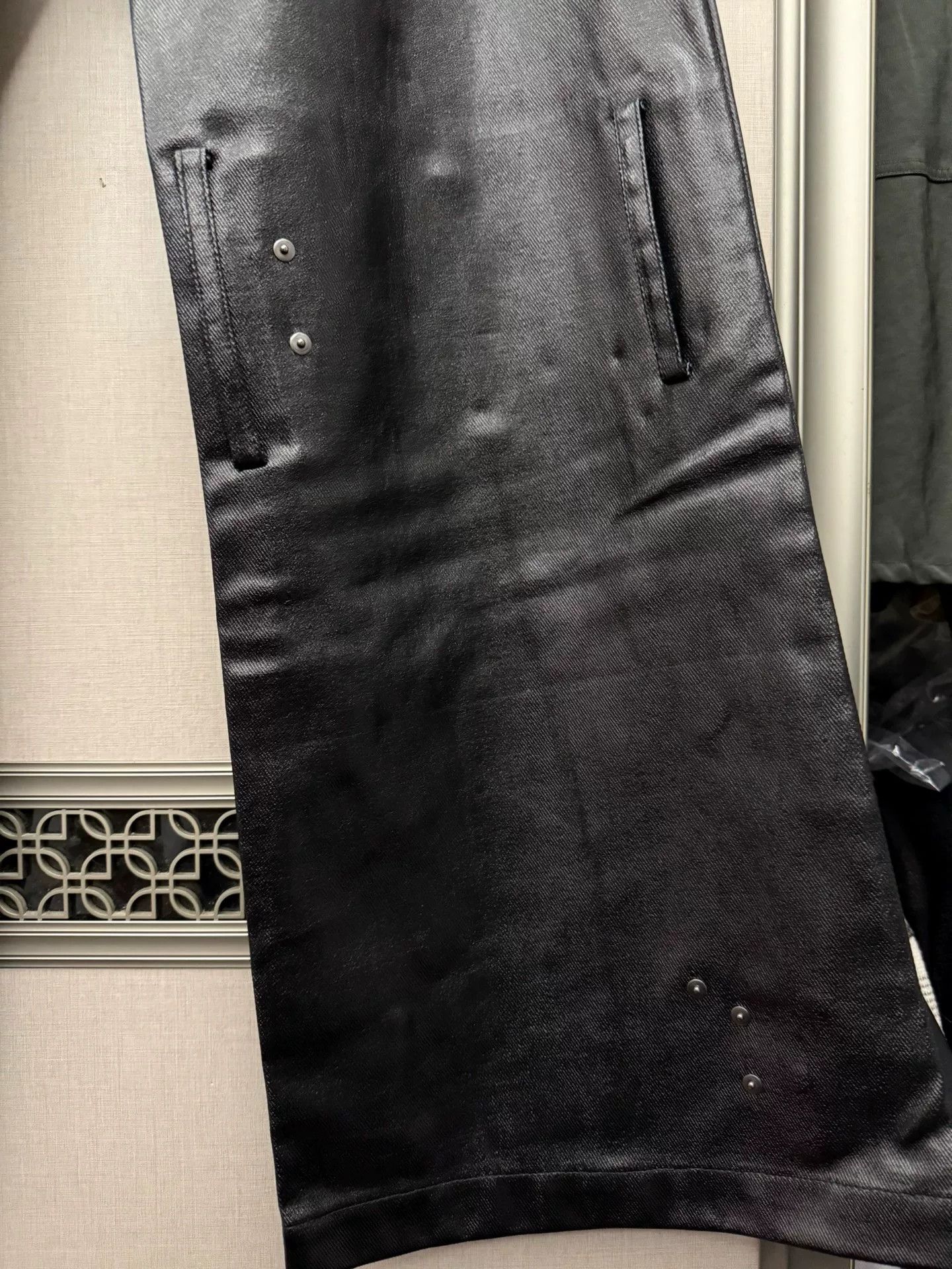 Ximon Lee new black leather pants with studded details Size US 27 - 5 Thumbnail
