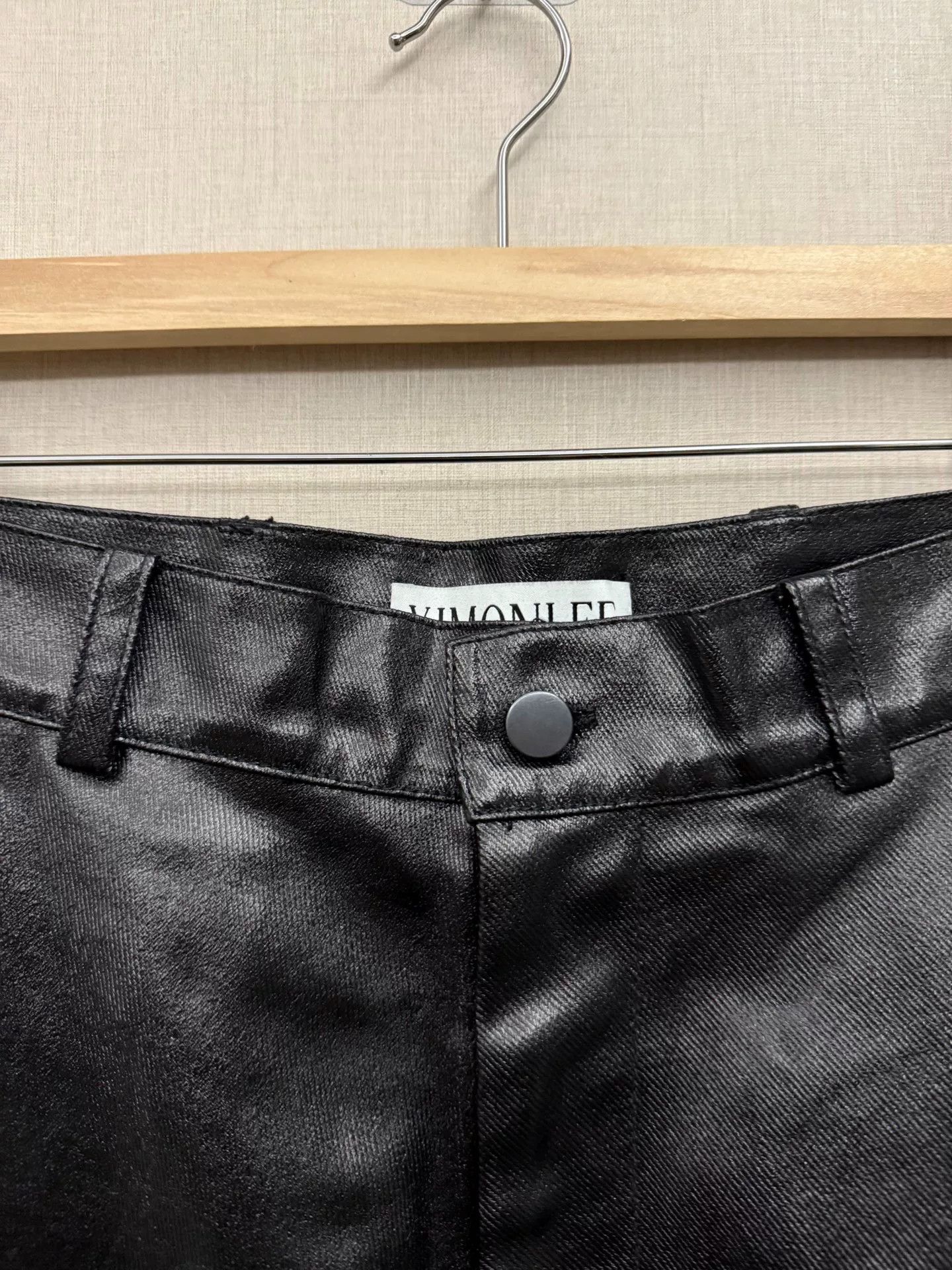 Ximon Lee new black leather pants with studded details Size US 27 - 6 Thumbnail