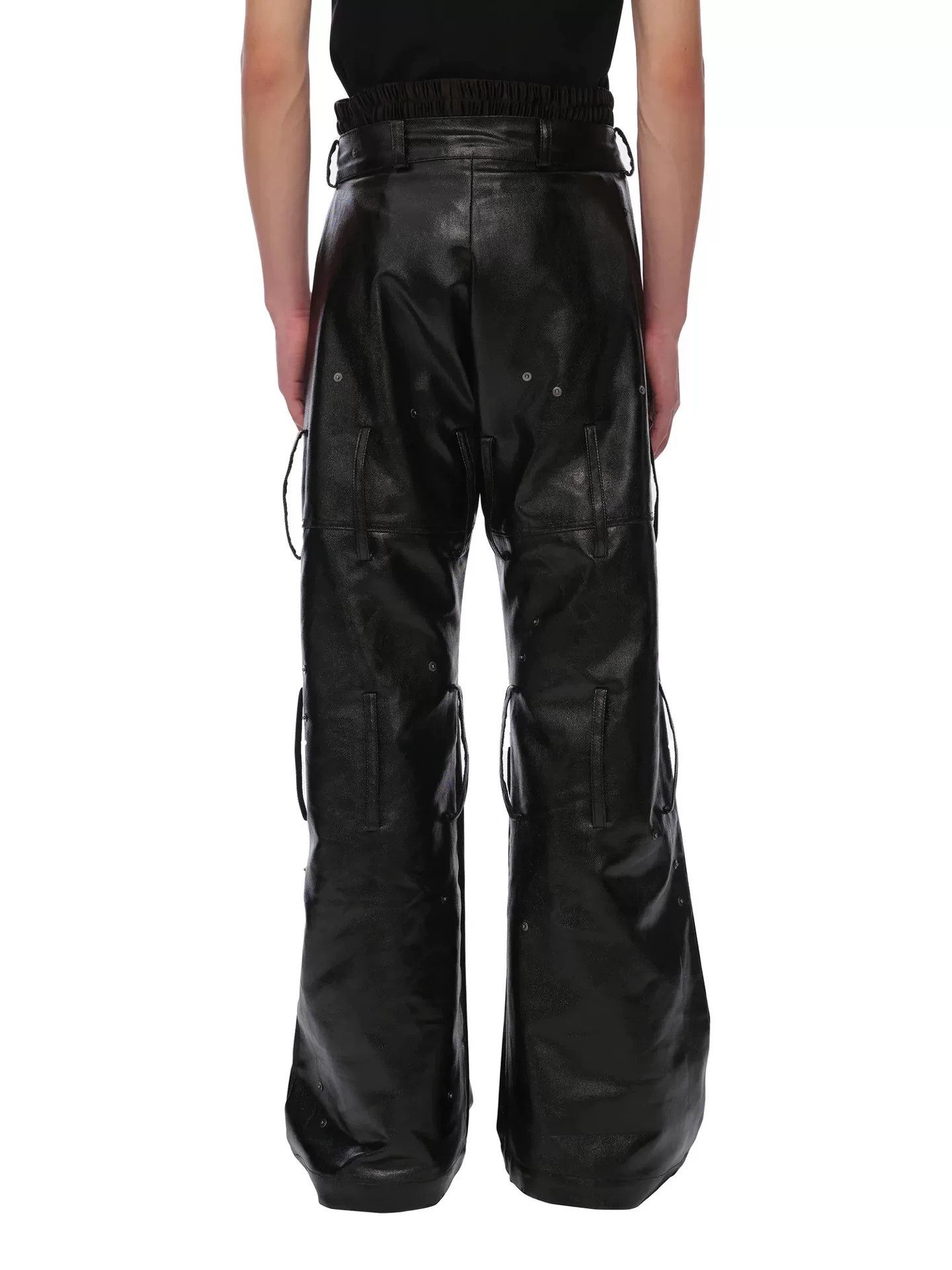 Ximon Lee new black leather pants with studded details Size US 27 - 8 Thumbnail