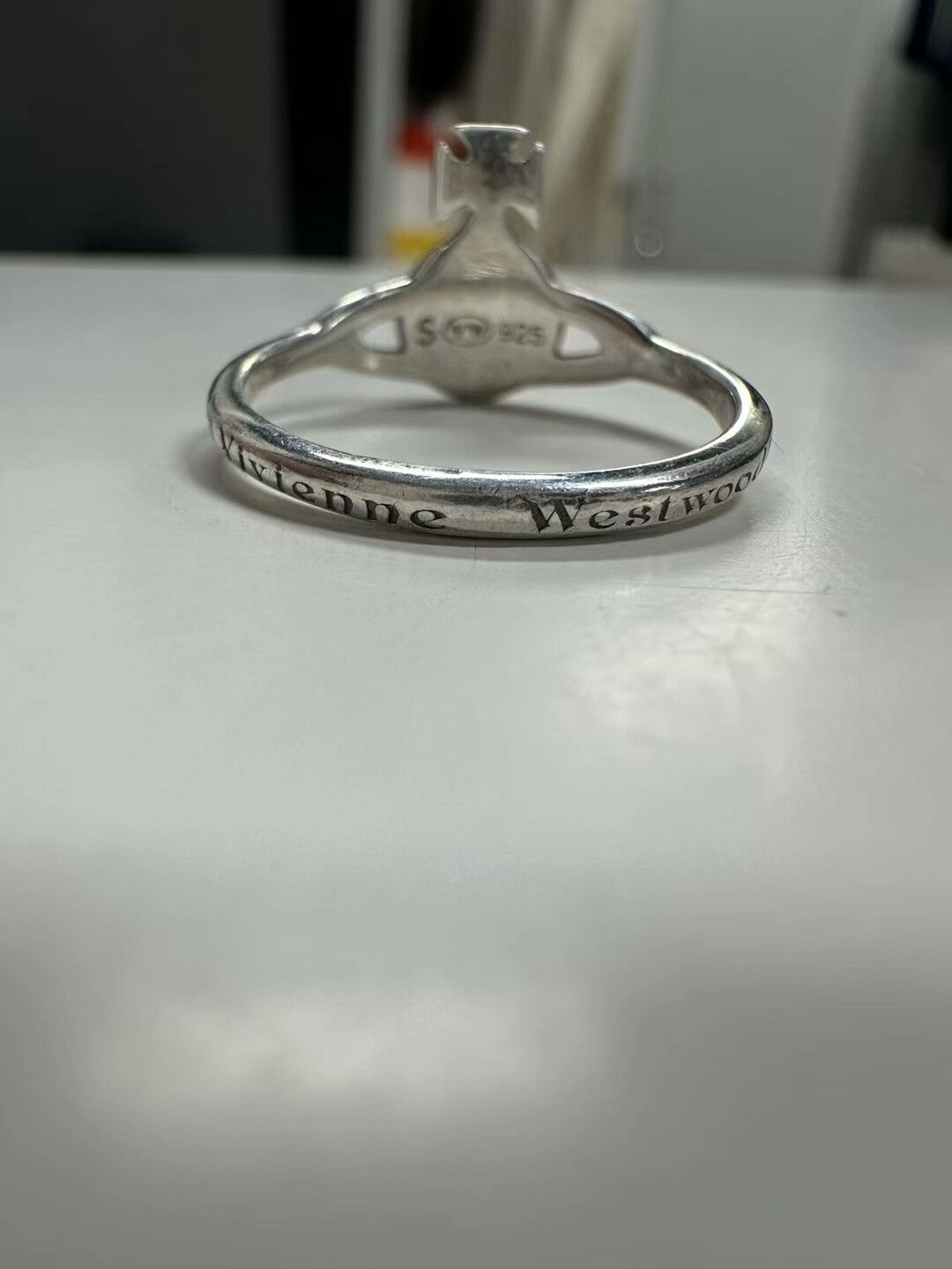 Vivienne Westwood vivienne westwood saturn ring in black silver Size ONE SIZE - 4 Thumbnail