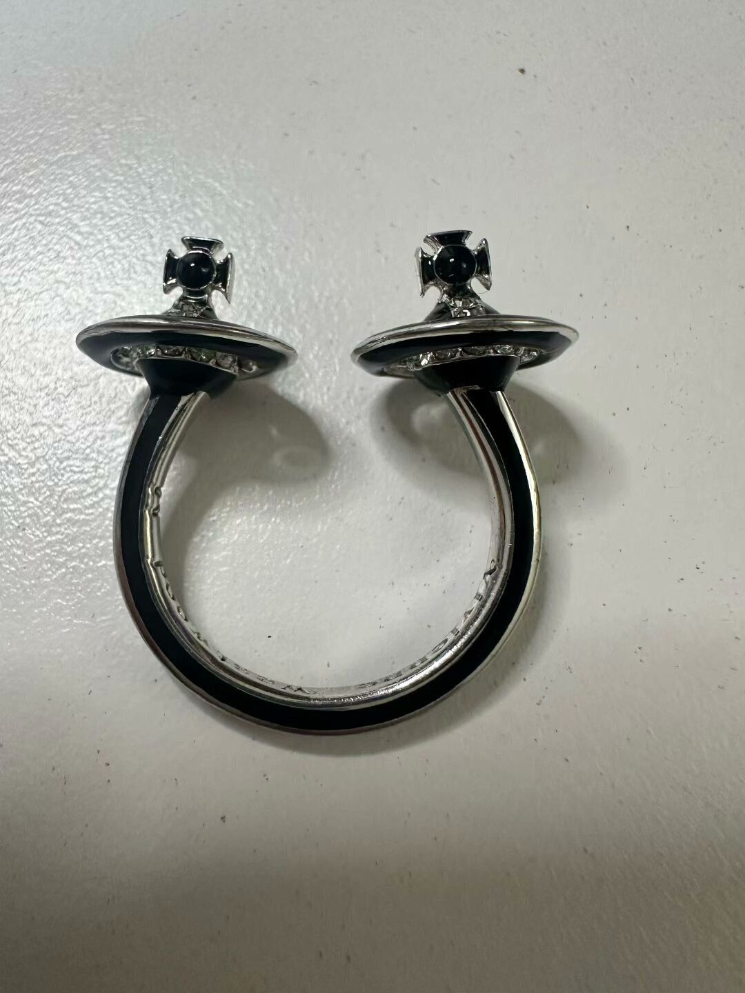 Vivienne Westwood vivienne westwood saturn ring in black Size ONE SIZE - 2 Thumbnail