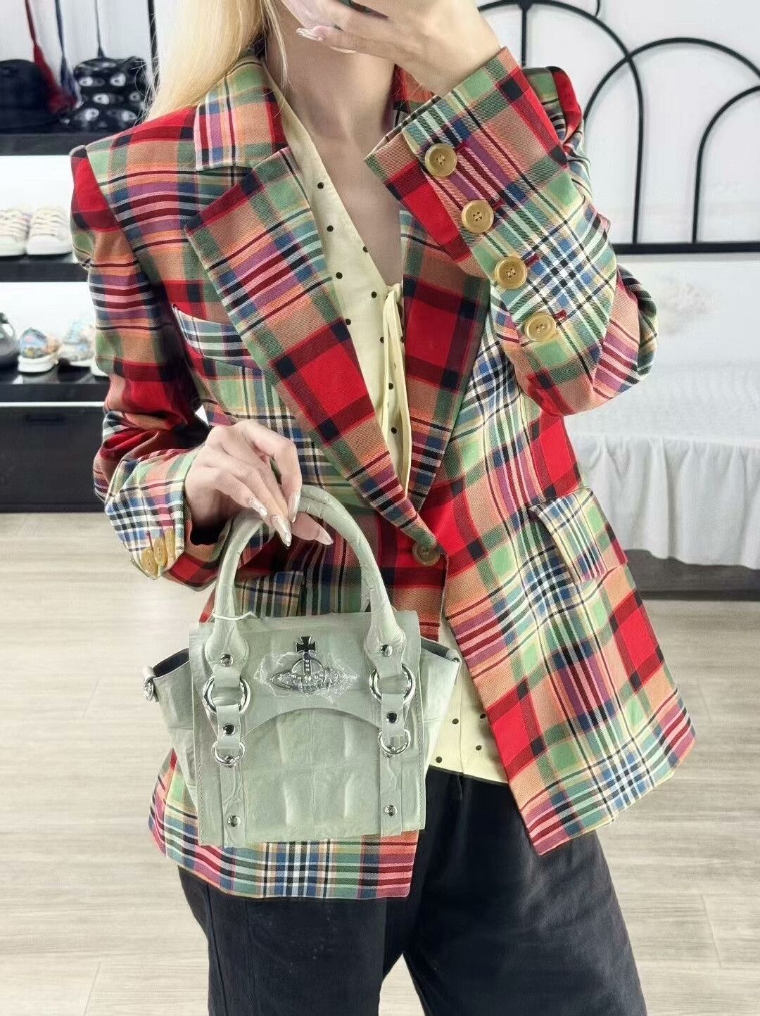 Vivienne Westwood vivienne westwood plaid blazer with shoulder pads Size M / US 6-8 / IT 42-44 - 3 Thumbnail