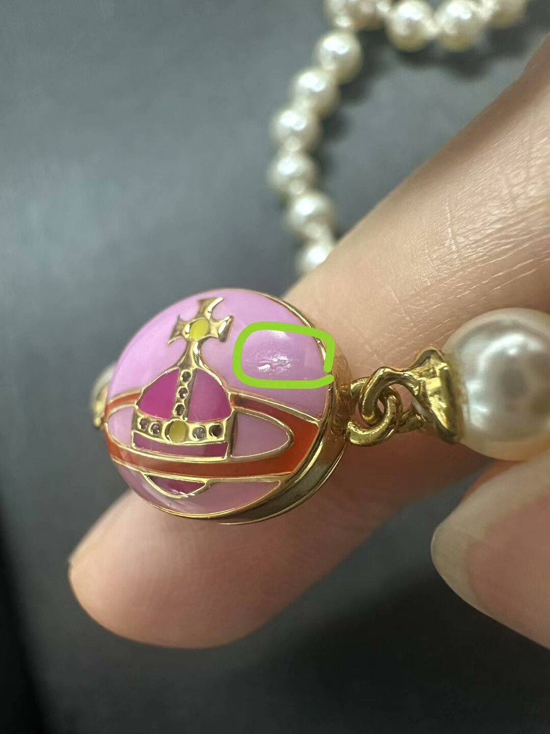 Vivienne Westwood vivienne westwood pearl necklace with enamel clasp Size ONE SIZE - 3 Thumbnail
