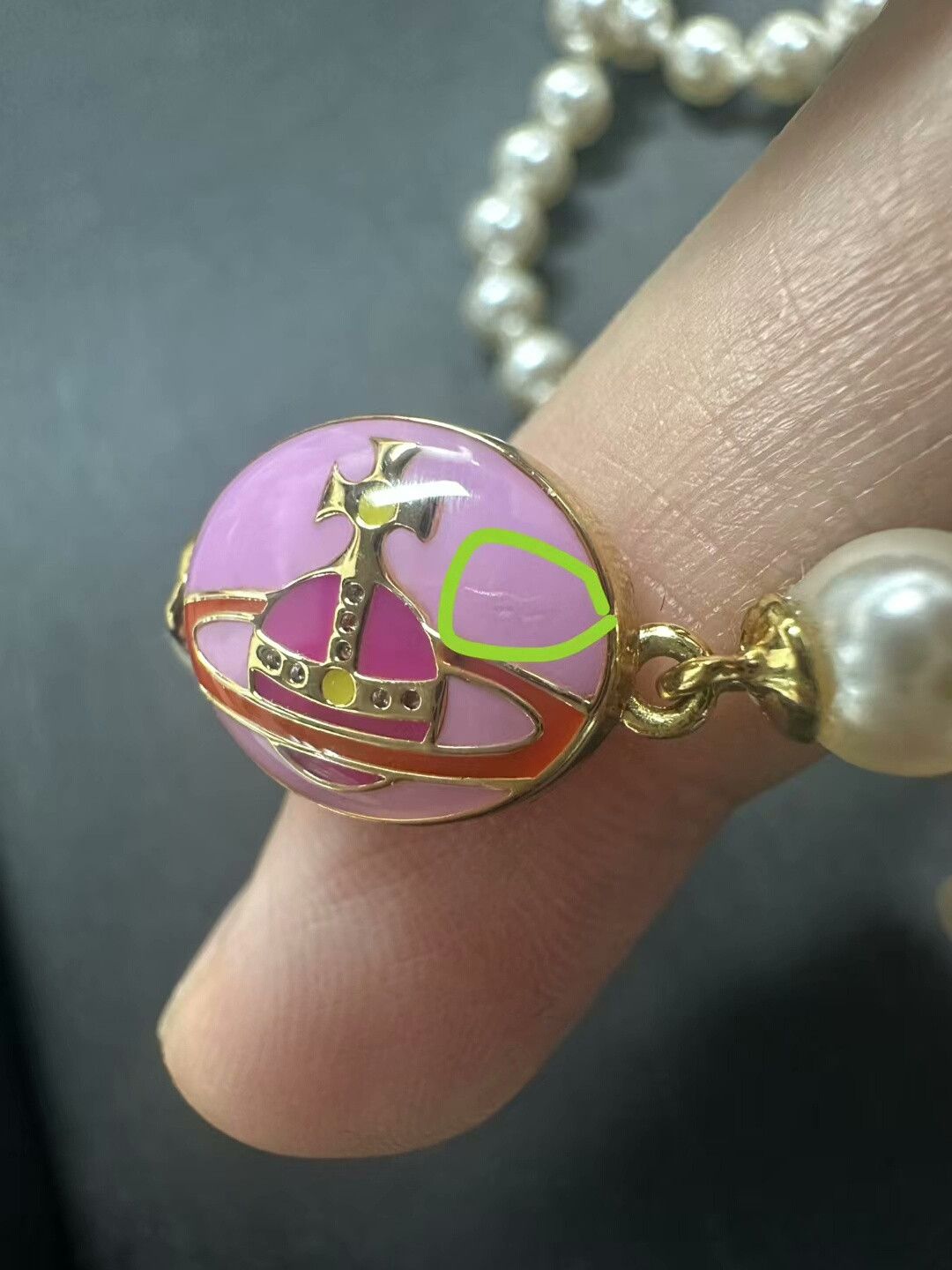 Vivienne Westwood vivienne westwood pearl necklace with enamel clasp Size ONE SIZE - 2 Thumbnail