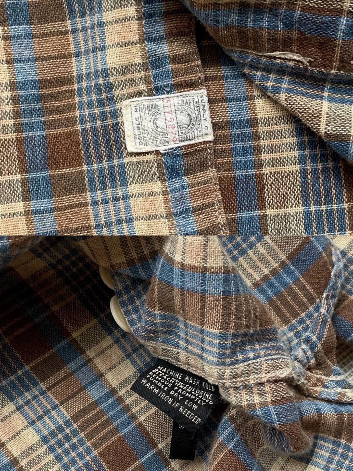 RRL Ralph Lauren vintage rrl plaid work shirt from 1920s Size US L / EU 52-54 / 3 - 9 Thumbnail
