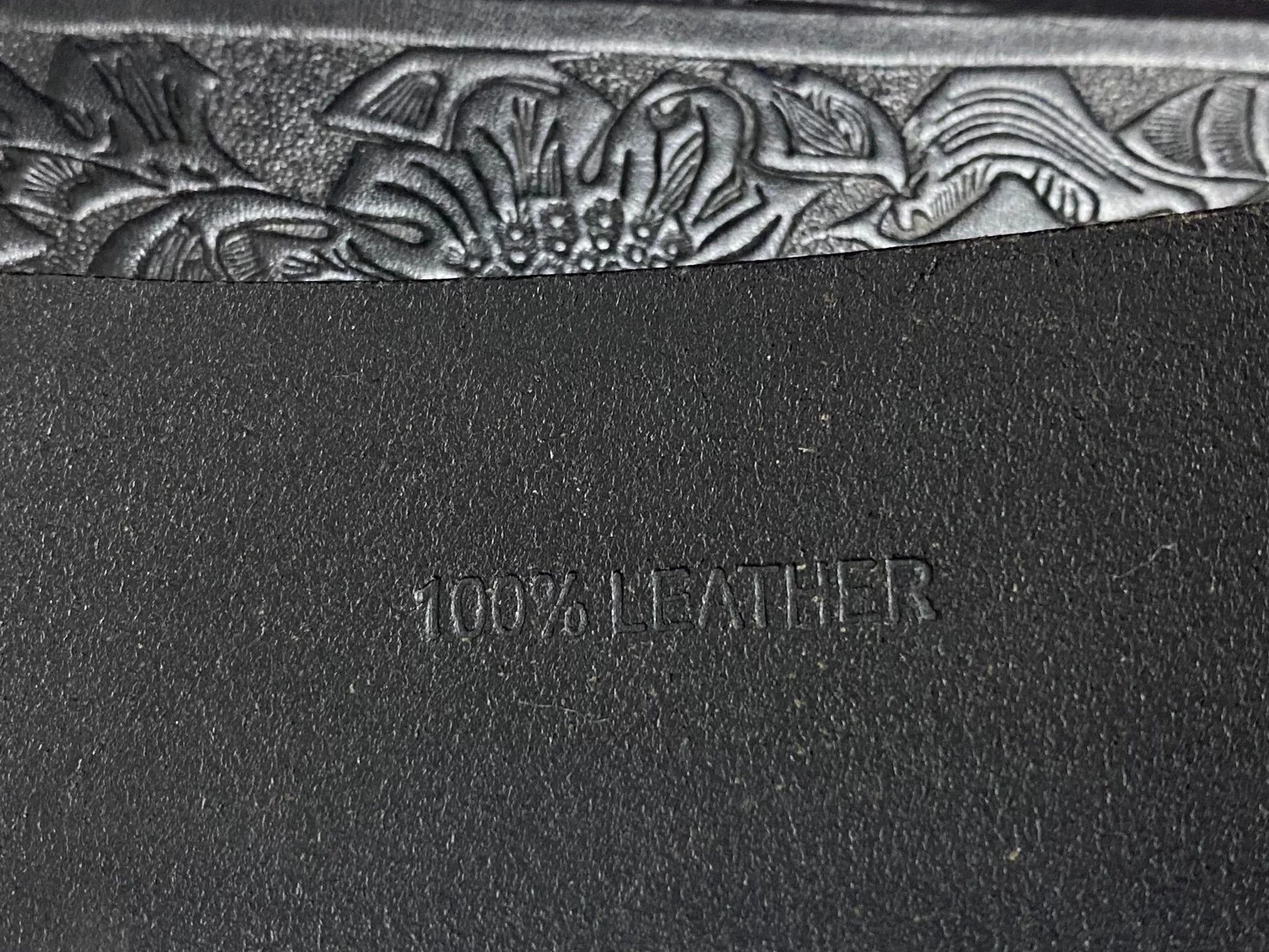 RRL Ralph Lauren premium vintage embossed leather belt Size ONE SIZE - 8 Thumbnail