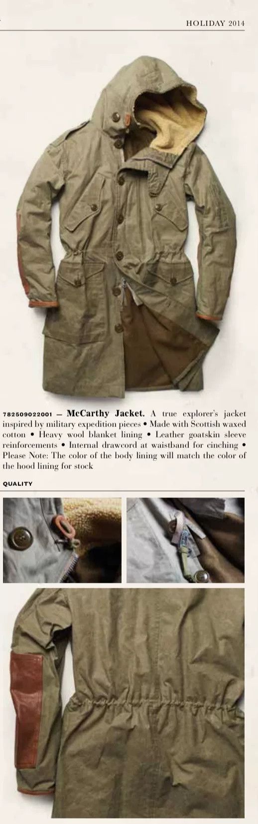 RRL Ralph Lauren mccarthy oil cotton m47 jacket parka Size US M / EU 48-50 / 2 - 2 Thumbnail