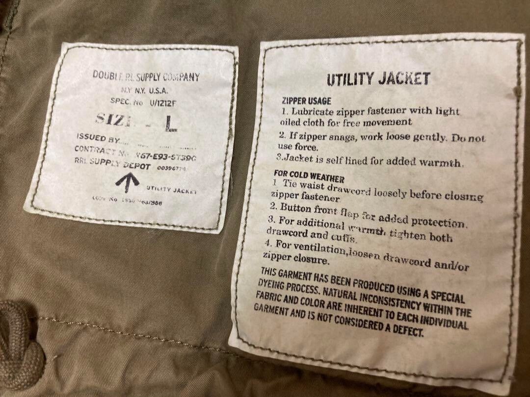 RRL Ralph Lauren double rl utility jacket classic military outerwear Size US L / EU 52-54 / 3 - 6 Thumbnail
