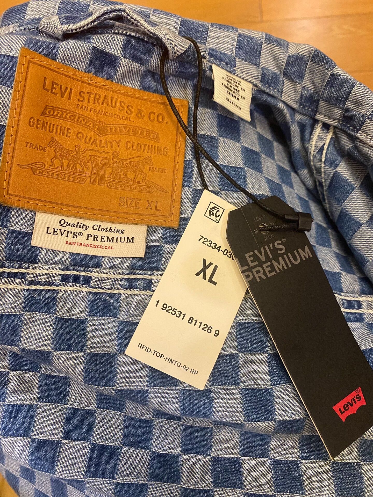 Levi's levi's checkered denim jacket for spring autumn Size US XL / EU 56 / 4 - 8 Thumbnail