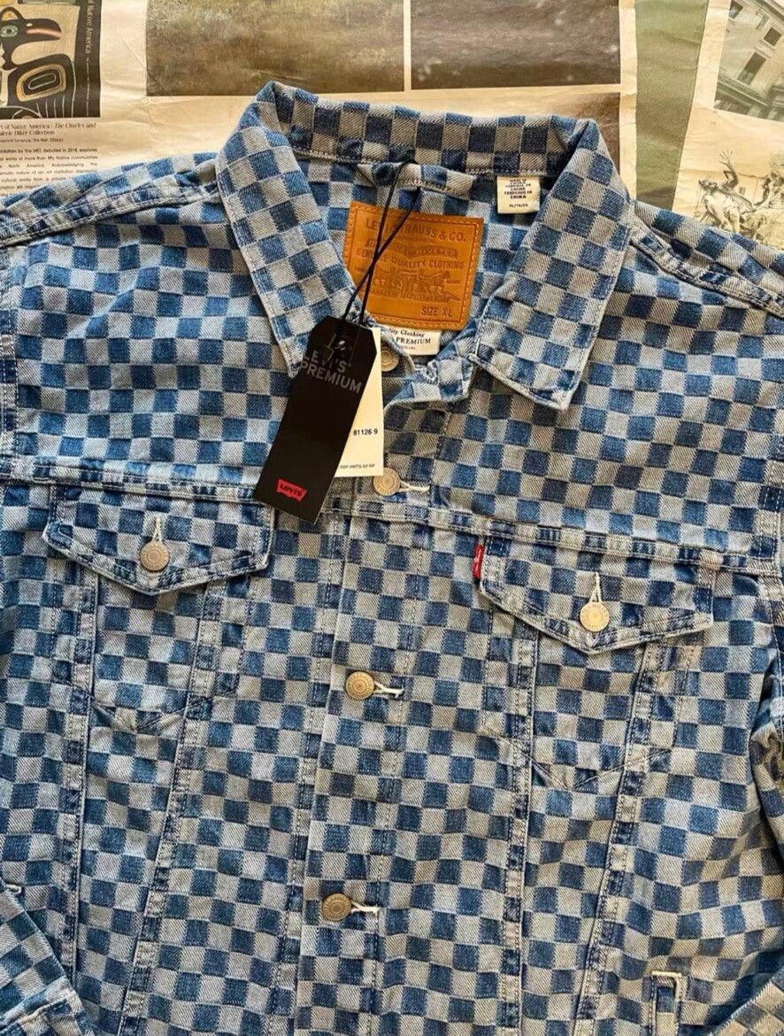 Levi's levi's checkered denim jacket for spring autumn Size US XL / EU 56 / 4 - 2 Thumbnail
