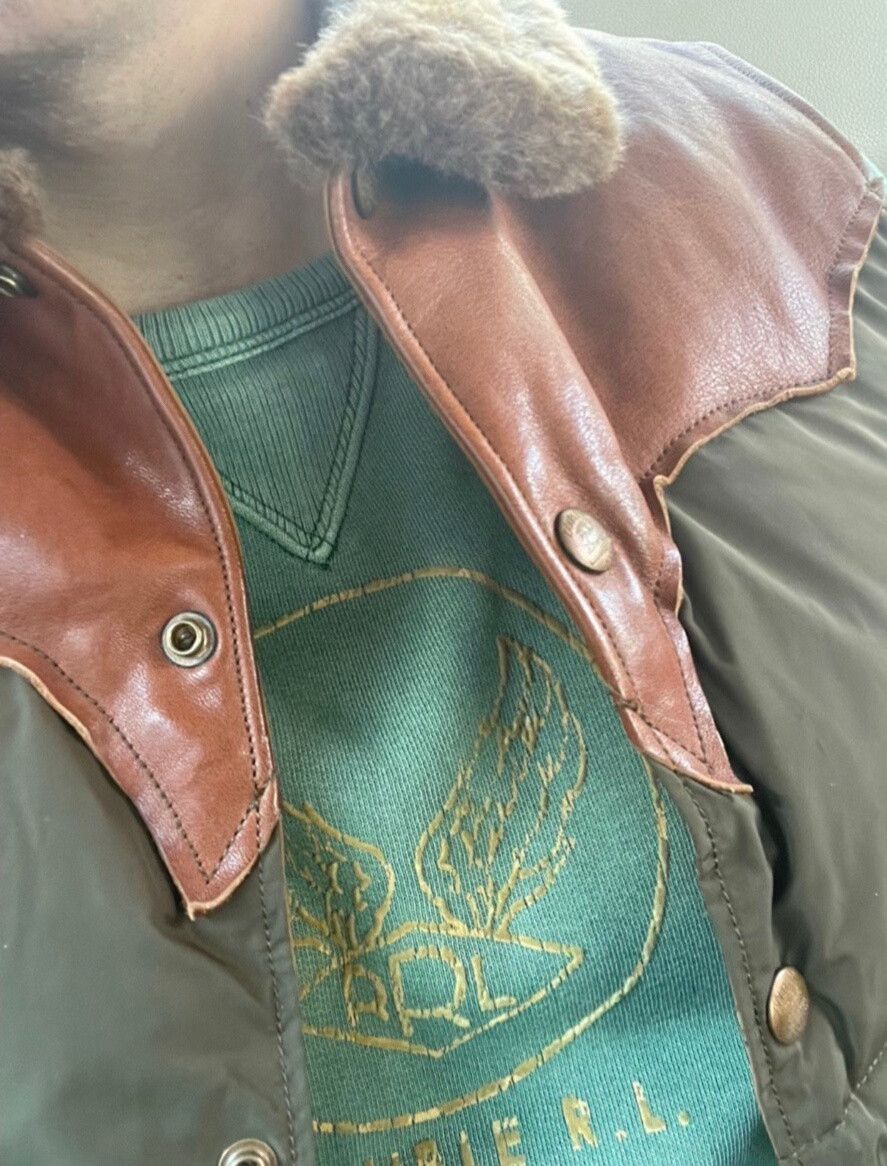 RRL Ralph Lauren RRL Classic Down Vest with Leather Accents Size US M / EU 48-50 / 2 - 6 Thumbnail