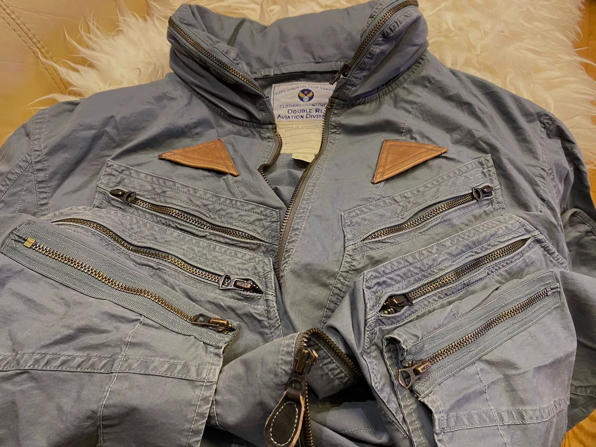 RRL Ralph Lauren rare double rl mason flight jacket Size US M / EU 48-50 / 2 - 3 Thumbnail