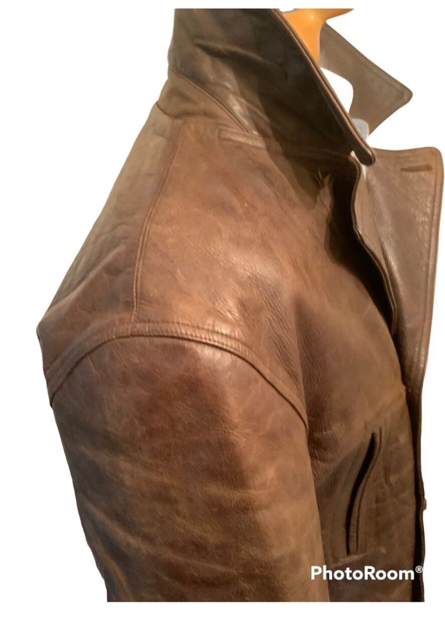 RRL Ralph Lauren vintage rrl leather parka with plaid lining Size US M / EU 48-50 / 2 - 5 Thumbnail