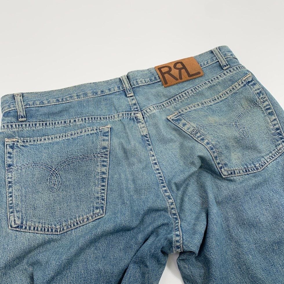 RRL Ralph Lauren vintage rrl 90s washed denim cargo pants Size US 38 / EU 54 - 5 Thumbnail