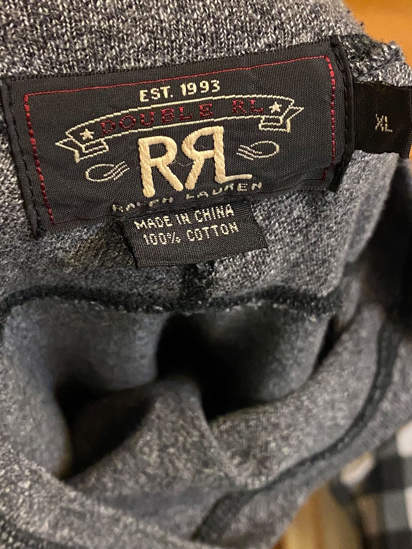 RRL Ralph Lauren gray long sleeve crew neck sweatshirt Size US XL / EU 56 / 4 - 4 Thumbnail