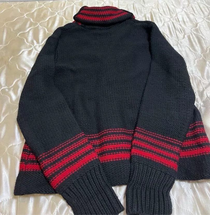 RRL Ralph Lauren rare vintage black red wool cardigan Size US L / EU 52-54 / 3 - 2 Thumbnail