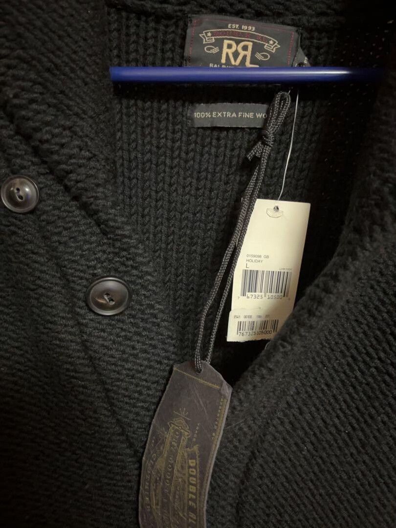 RRL Ralph Lauren rare vintage black red wool cardigan Size US L / EU 52-54 / 3 - 4 Thumbnail